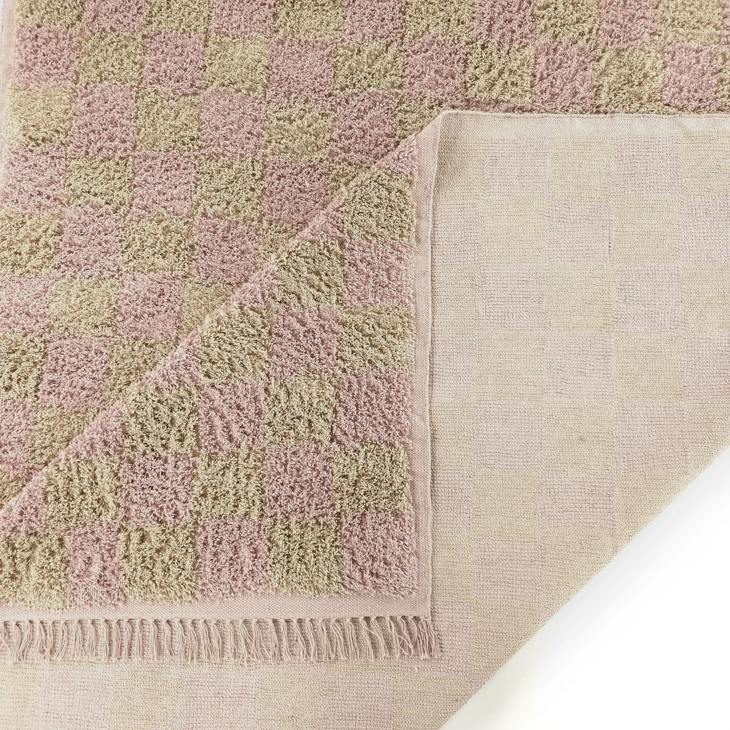 Alfombras de pelo largo - Elsey Natural Cotton Shaggy (rosa/naranja)