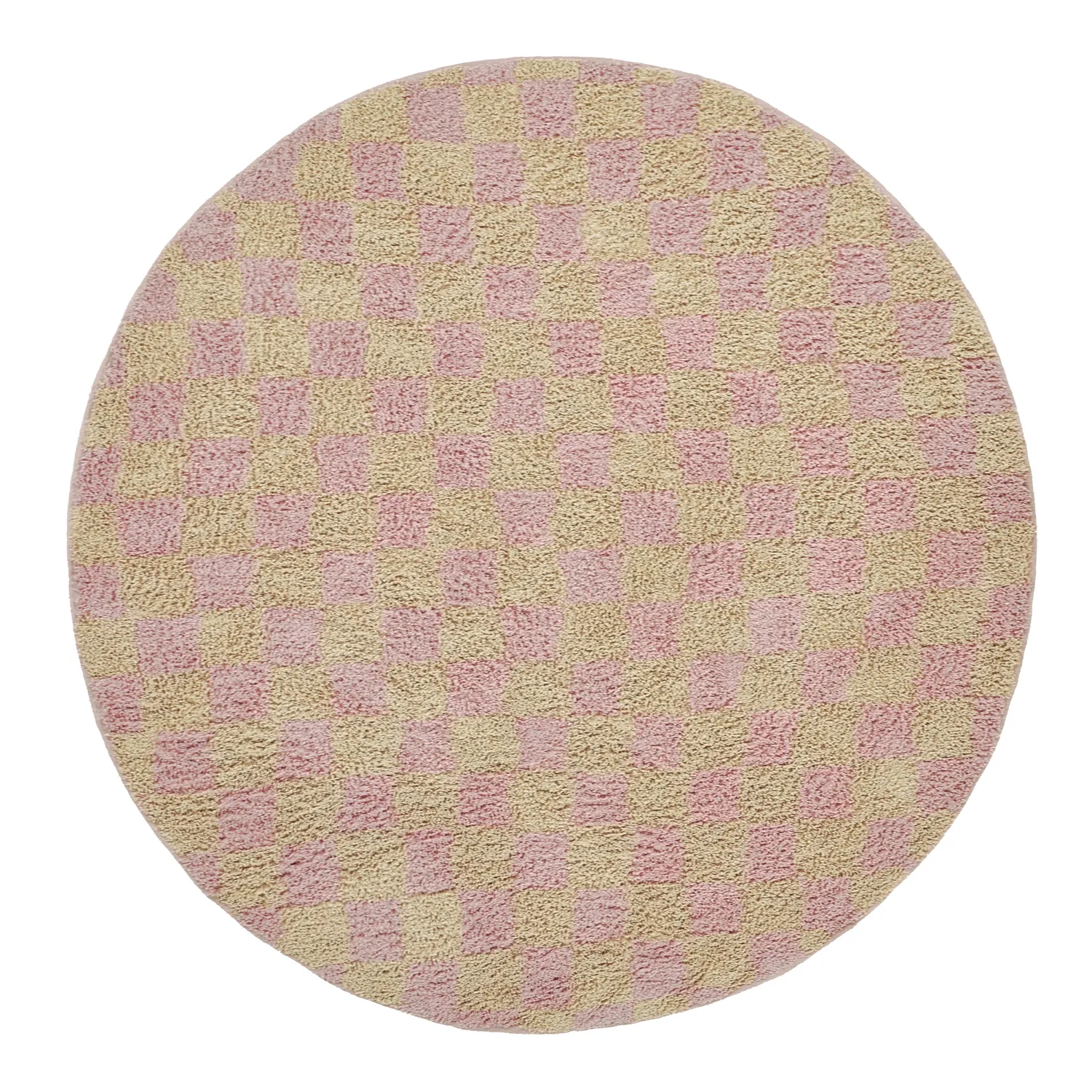 Alfombras redondeadas - Elsey Natural Cotton Shaggy (rosa/naranja)