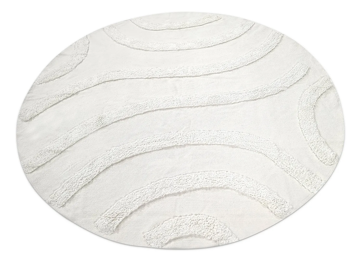 Alfombras redondeadas - Emilia Natural Cotton Shaggy (offwhite)