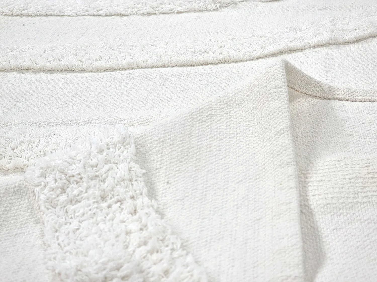 Alfombras redondeadas - Emilia Natural Cotton Shaggy (offwhite)