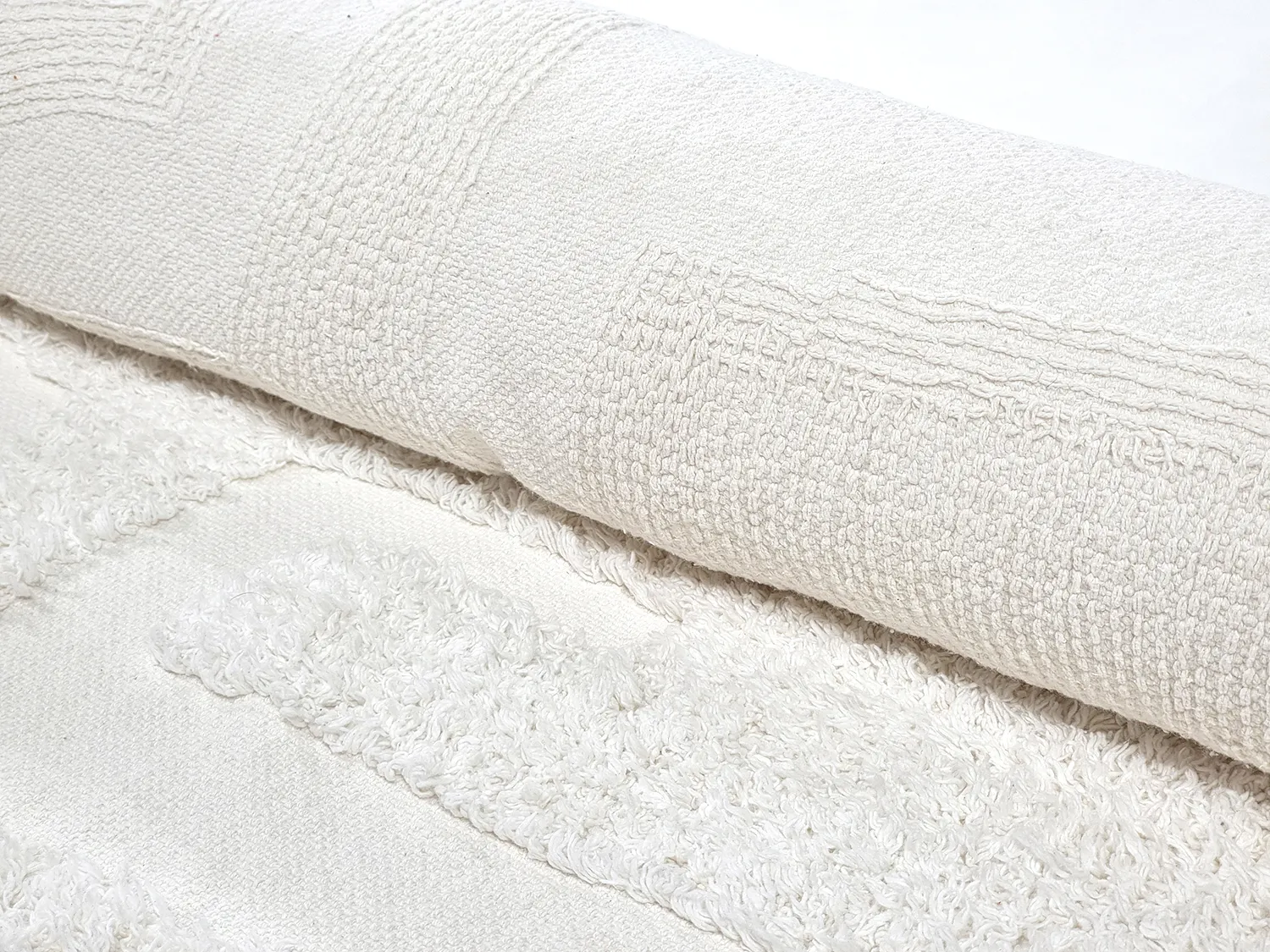 Alfombras redondeadas - Fallon Natural Cotton Shaggy (offwhite)