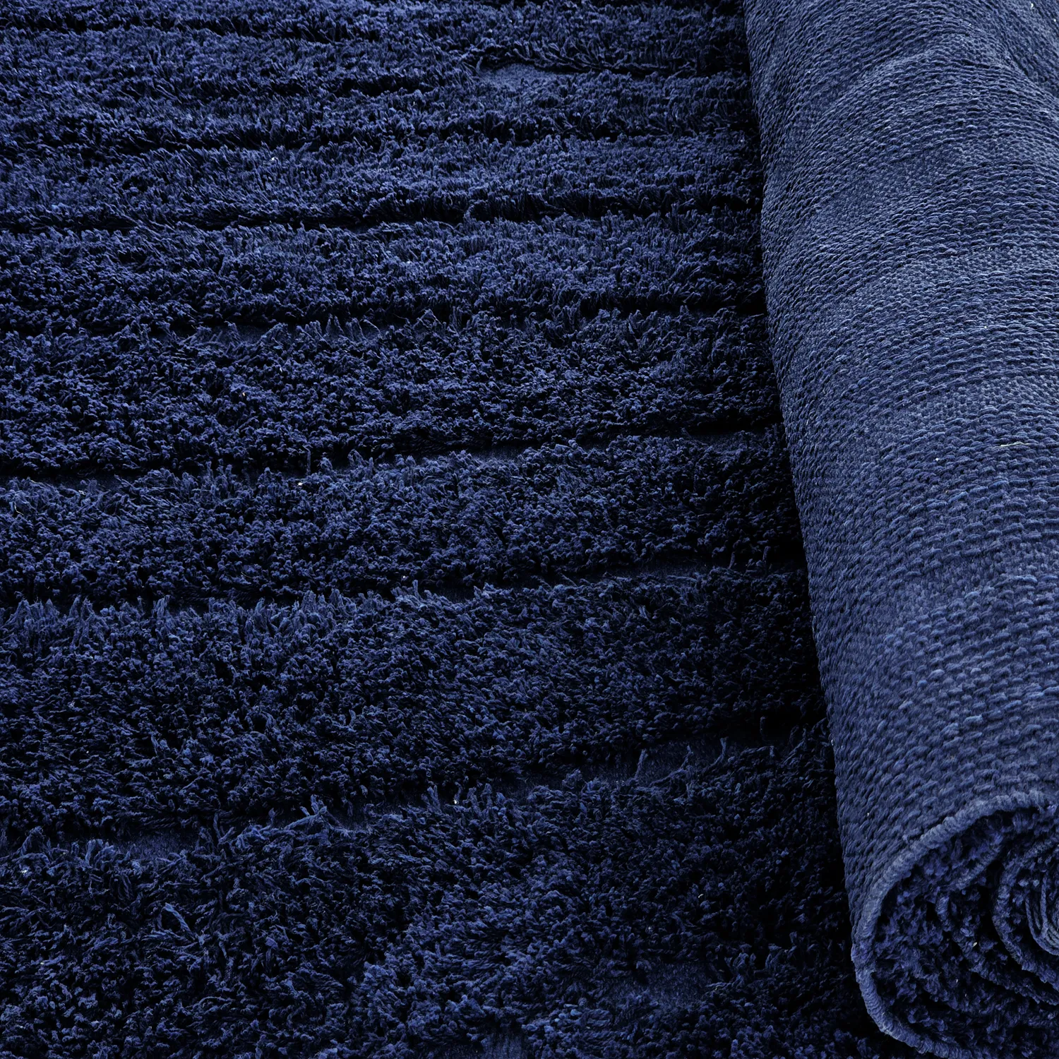 Alfombras de pelo largo - Farley Natural Cotton Shaggy (azul)