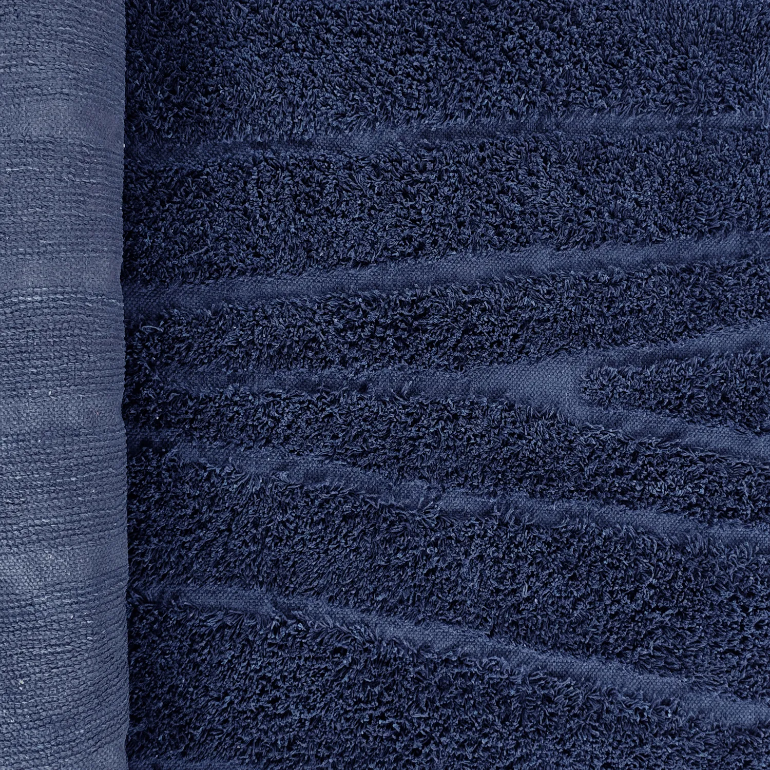 Alfombras redondeadas - Farley Natural Cotton Shaggy (azul)