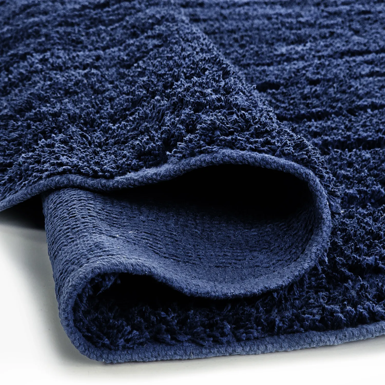 Alfombras redondeadas - Farley Natural Cotton Shaggy (azul)