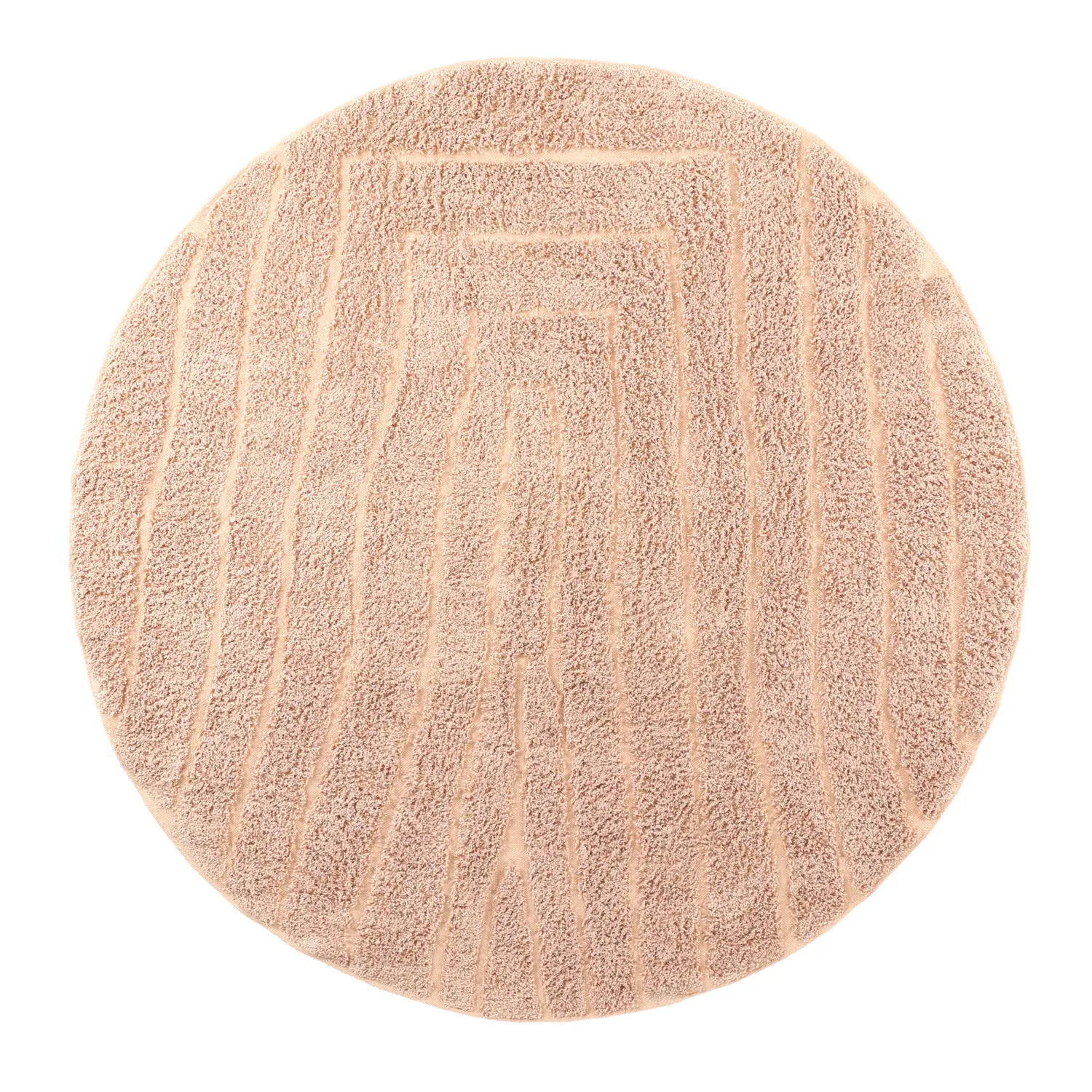 Alfombras redondeadas - Farley Natural Cotton Shaggy (rosa)