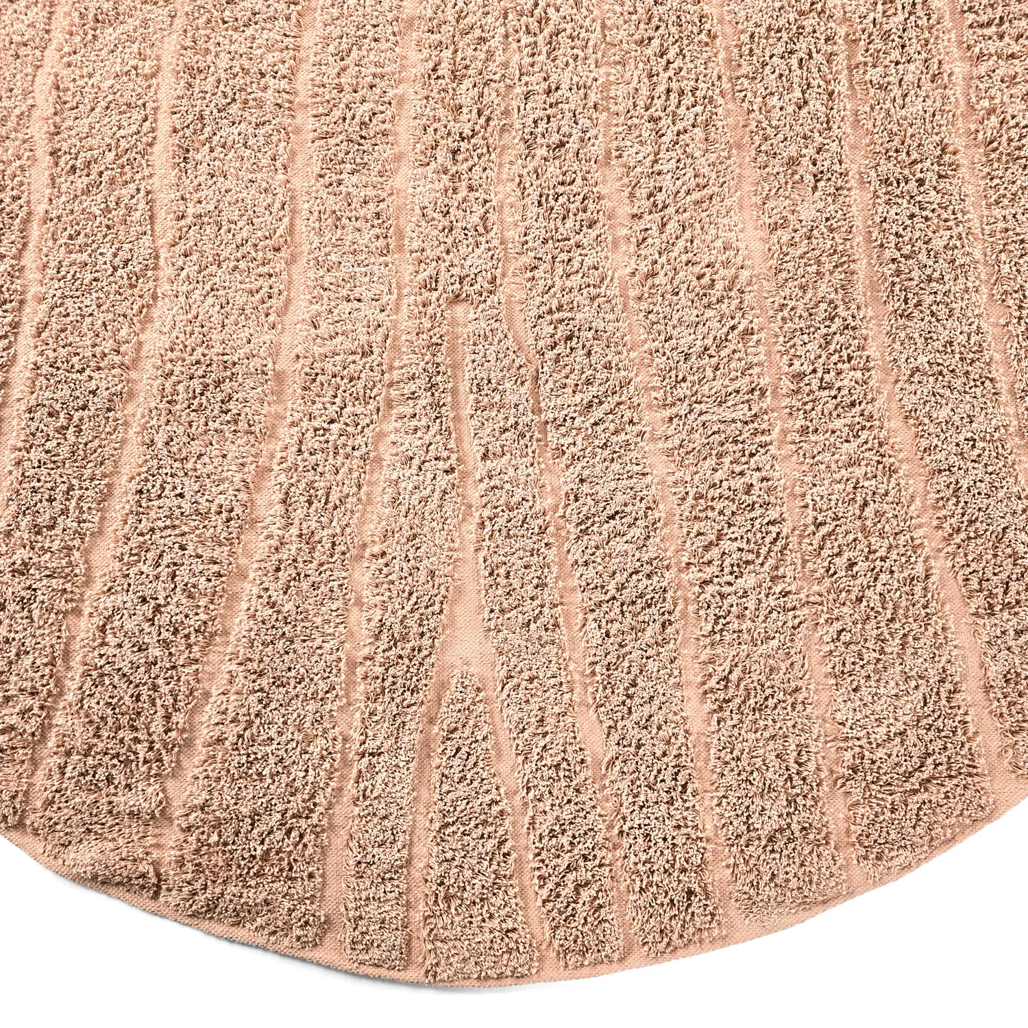 Alfombras redondeadas - Farley Natural Cotton Shaggy (rosa)