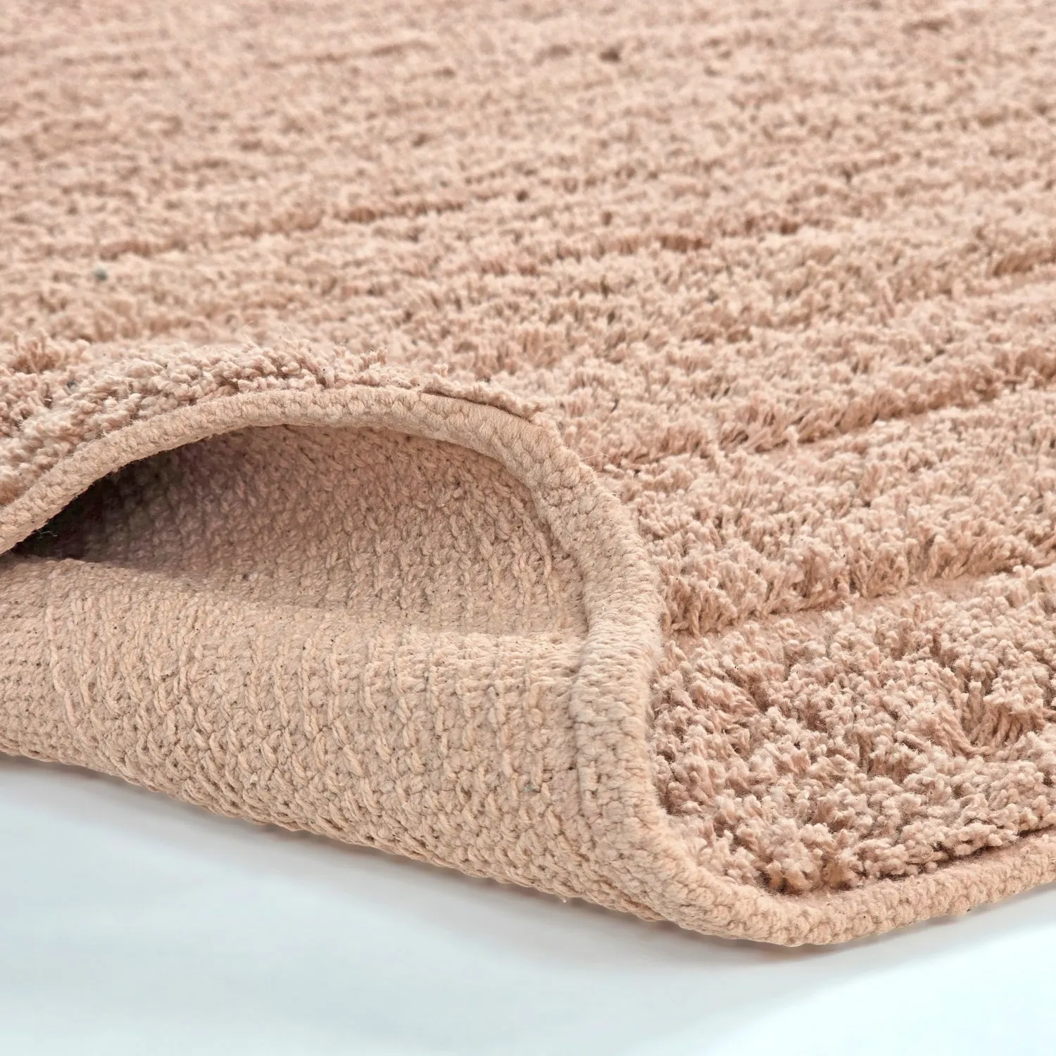 Alfombras redondeadas - Farley Natural Cotton Shaggy (rosa)