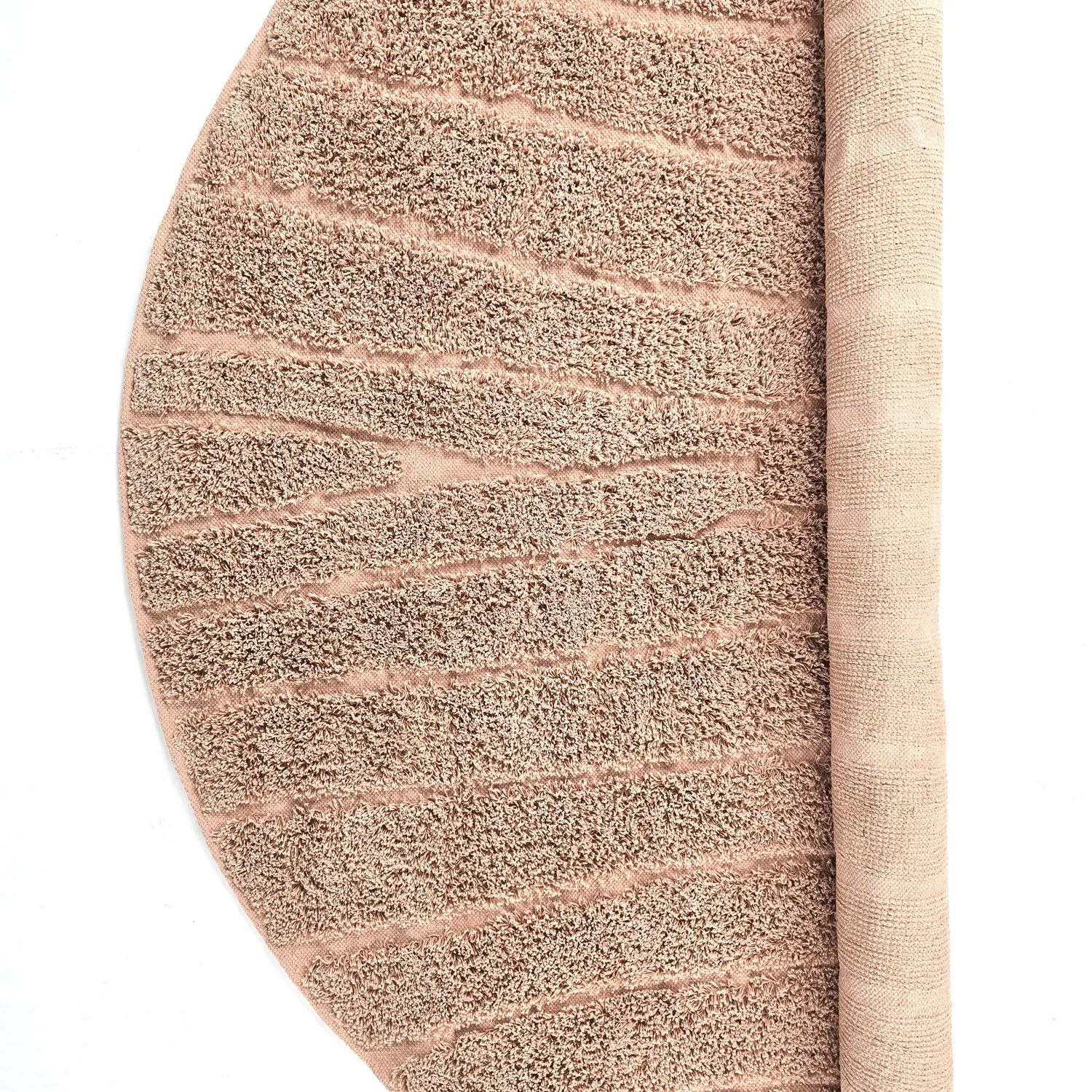 Alfombras redondeadas - Farley Natural Cotton Shaggy (rosa)
