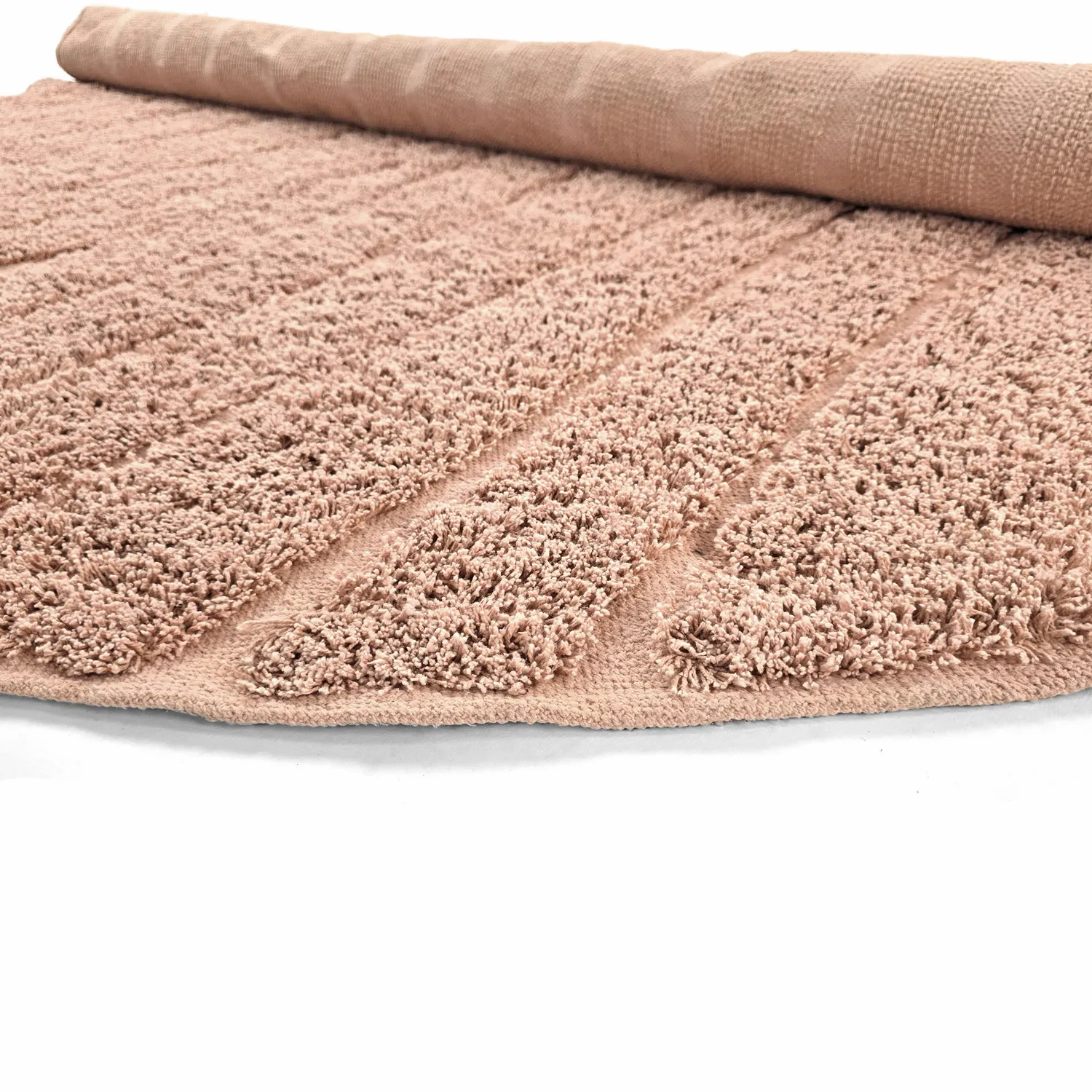 Alfombras redondeadas - Farley Natural Cotton Shaggy (rosa)
