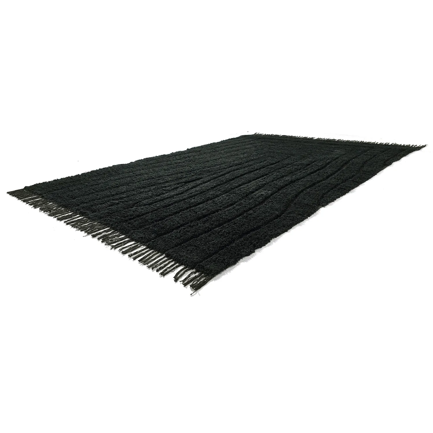 Alfombras de pelo largo - Farley Natural Cotton Shaggy (negro)