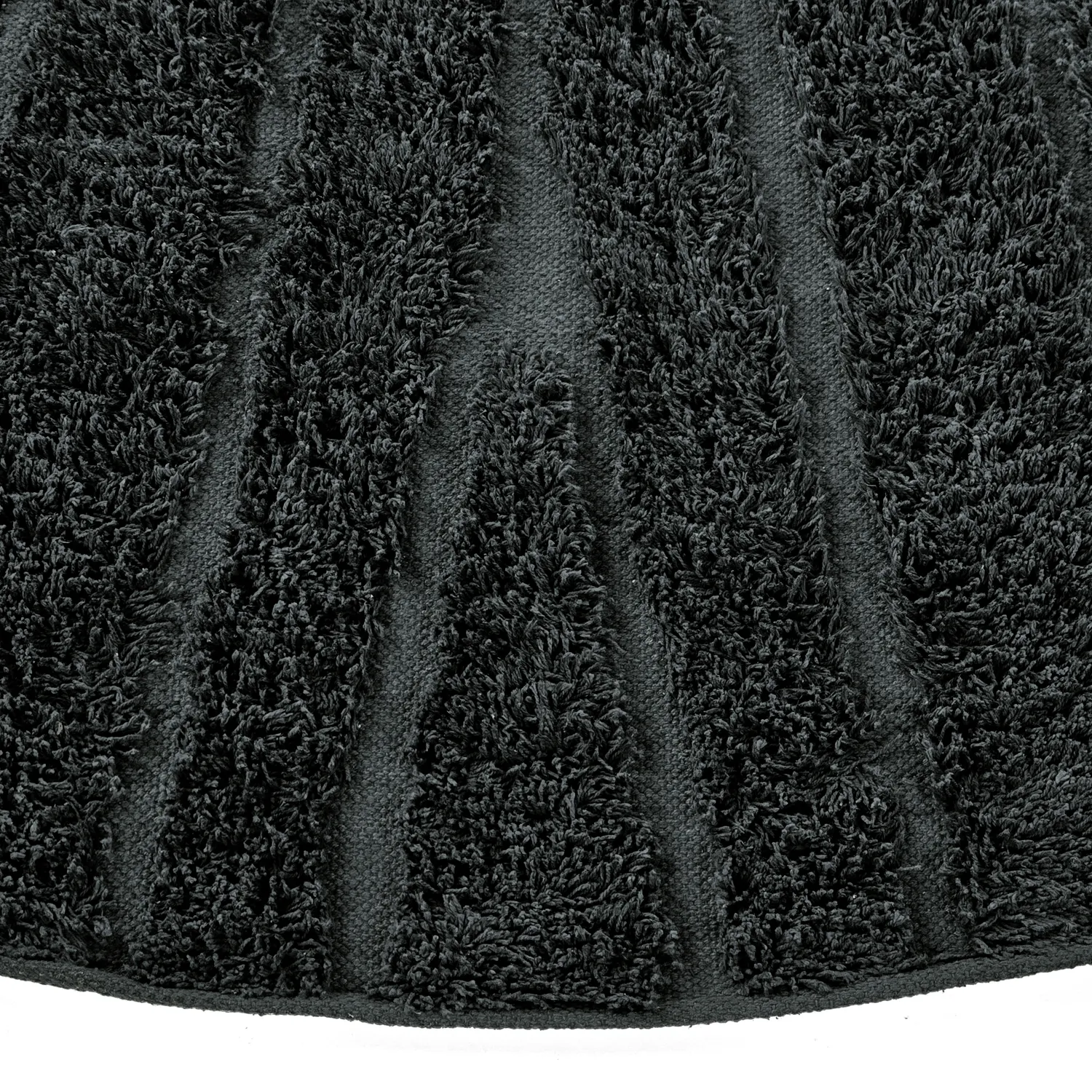 Alfombras redondeadas - Farley Natural Cotton Shaggy (negro)