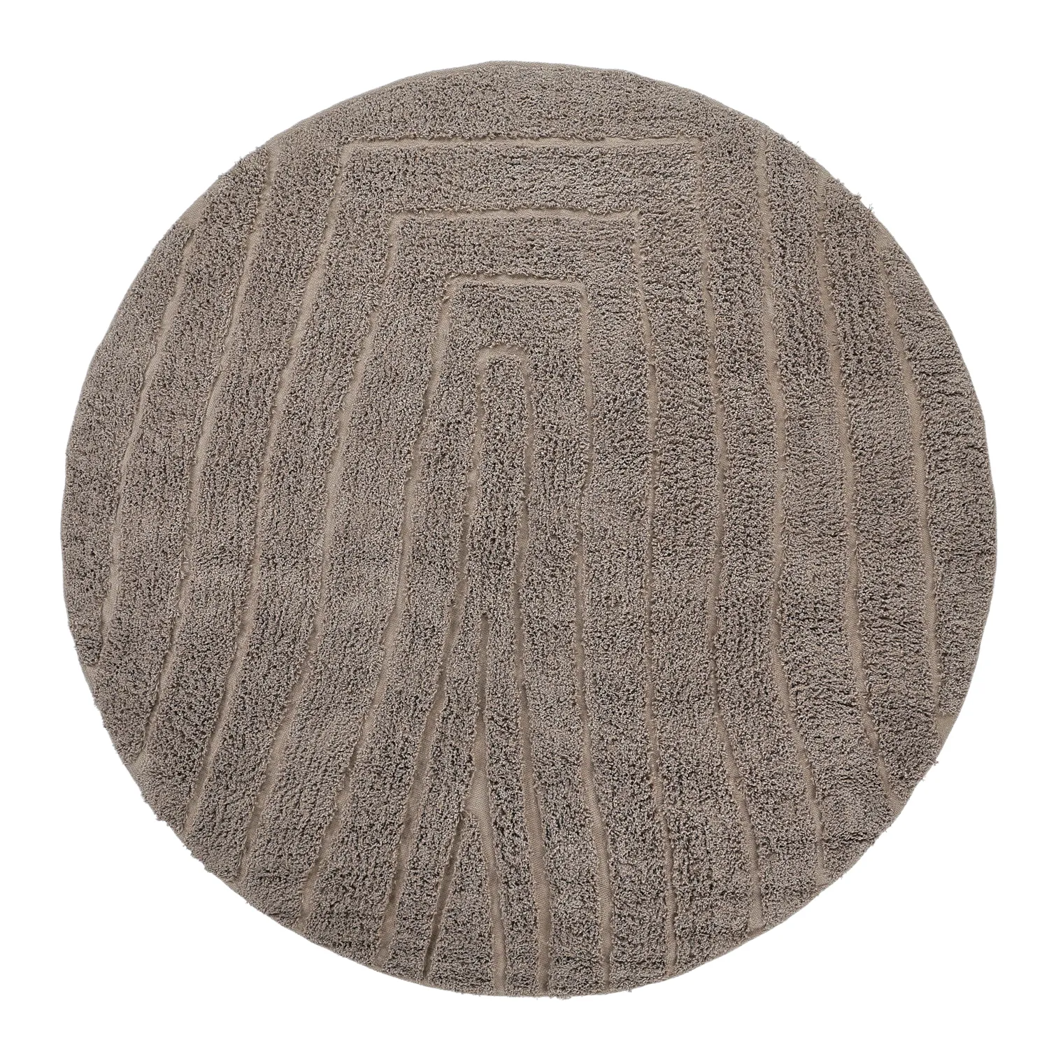 Alfombras redondeadas - Farley Natural Cotton Shaggy (gris pardo)
