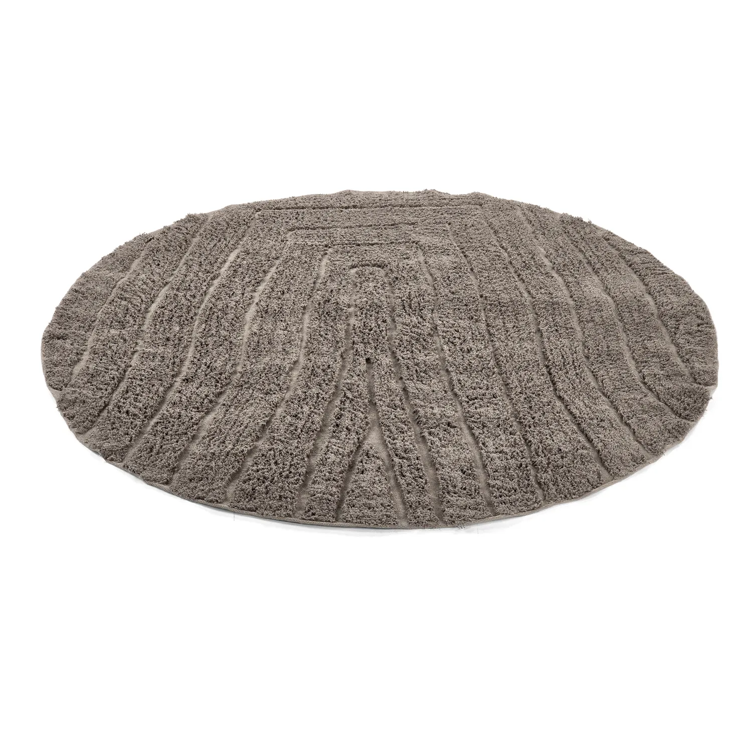 Alfombras redondeadas - Farley Natural Cotton Shaggy (gris pardo)