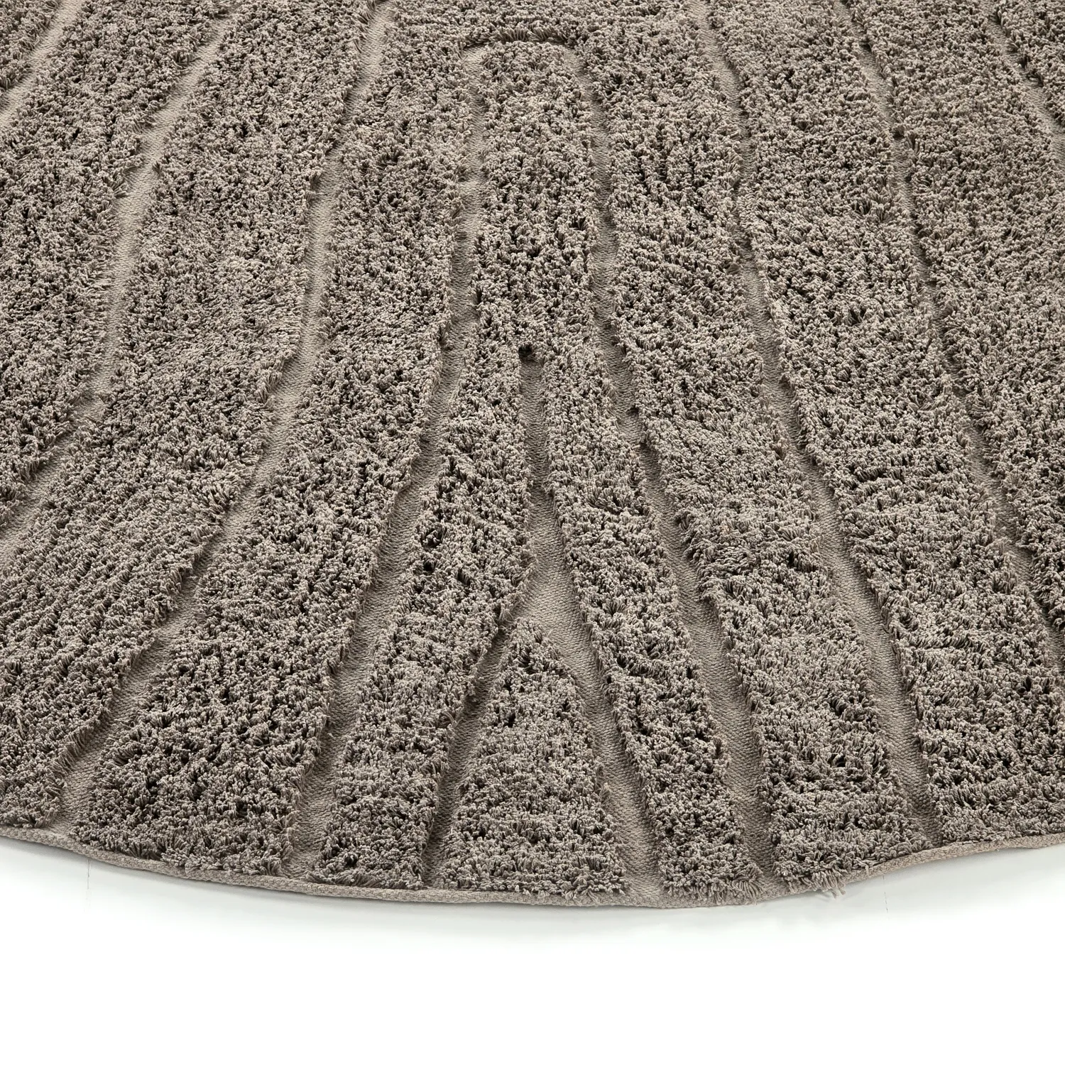 Alfombras redondeadas - Farley Natural Cotton Shaggy (gris pardo)