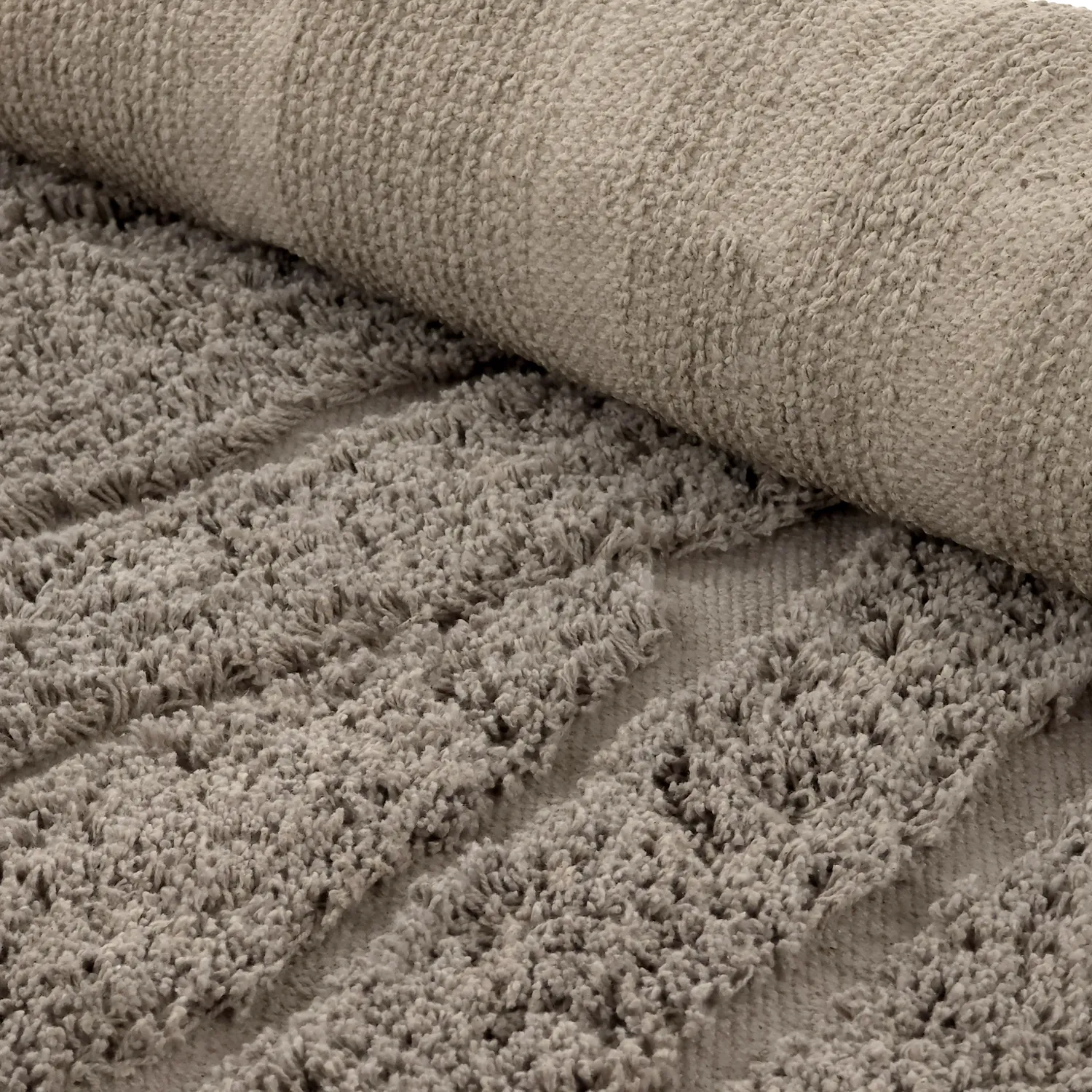Alfombras redondeadas - Farley Natural Cotton Shaggy (gris pardo)