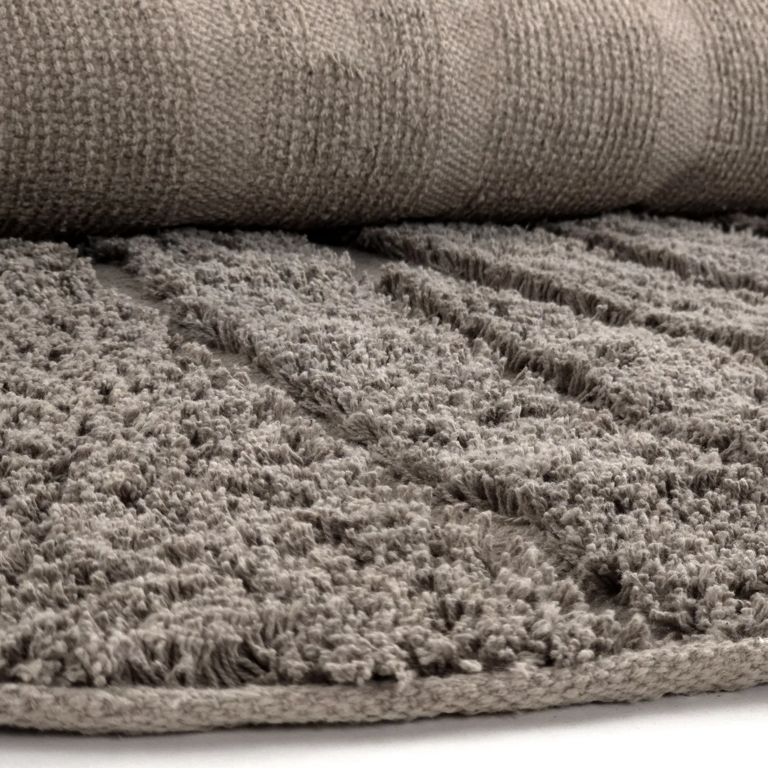 Alfombras redondeadas - Farley Natural Cotton Shaggy (gris pardo)