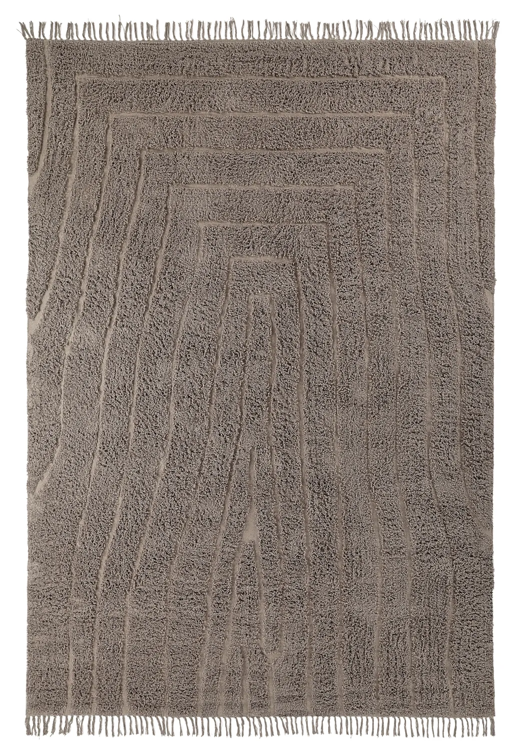 Alfombras de pelo largo - Farley Natural Cotton Shaggy (gris pardo)