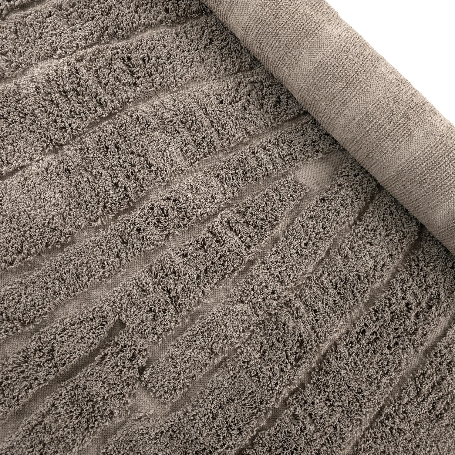 Alfombras de pelo largo - Farley Natural Cotton Shaggy (gris pardo)