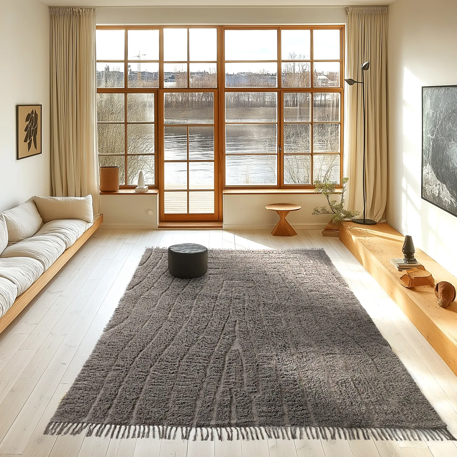 Alfombras de pelo largo - Farley Natural Cotton Shaggy (gris pardo)