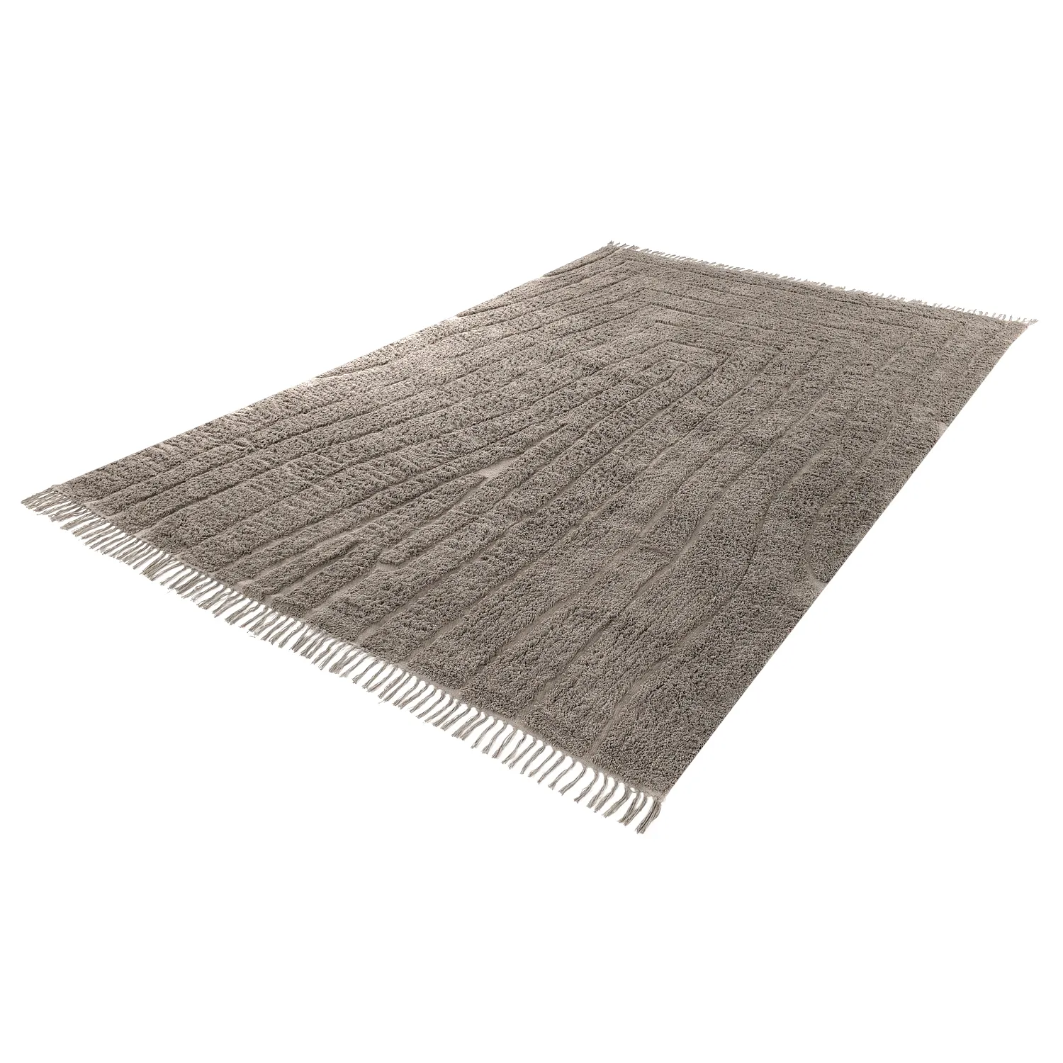 Alfombras de pelo largo - Farley Natural Cotton Shaggy (gris pardo)