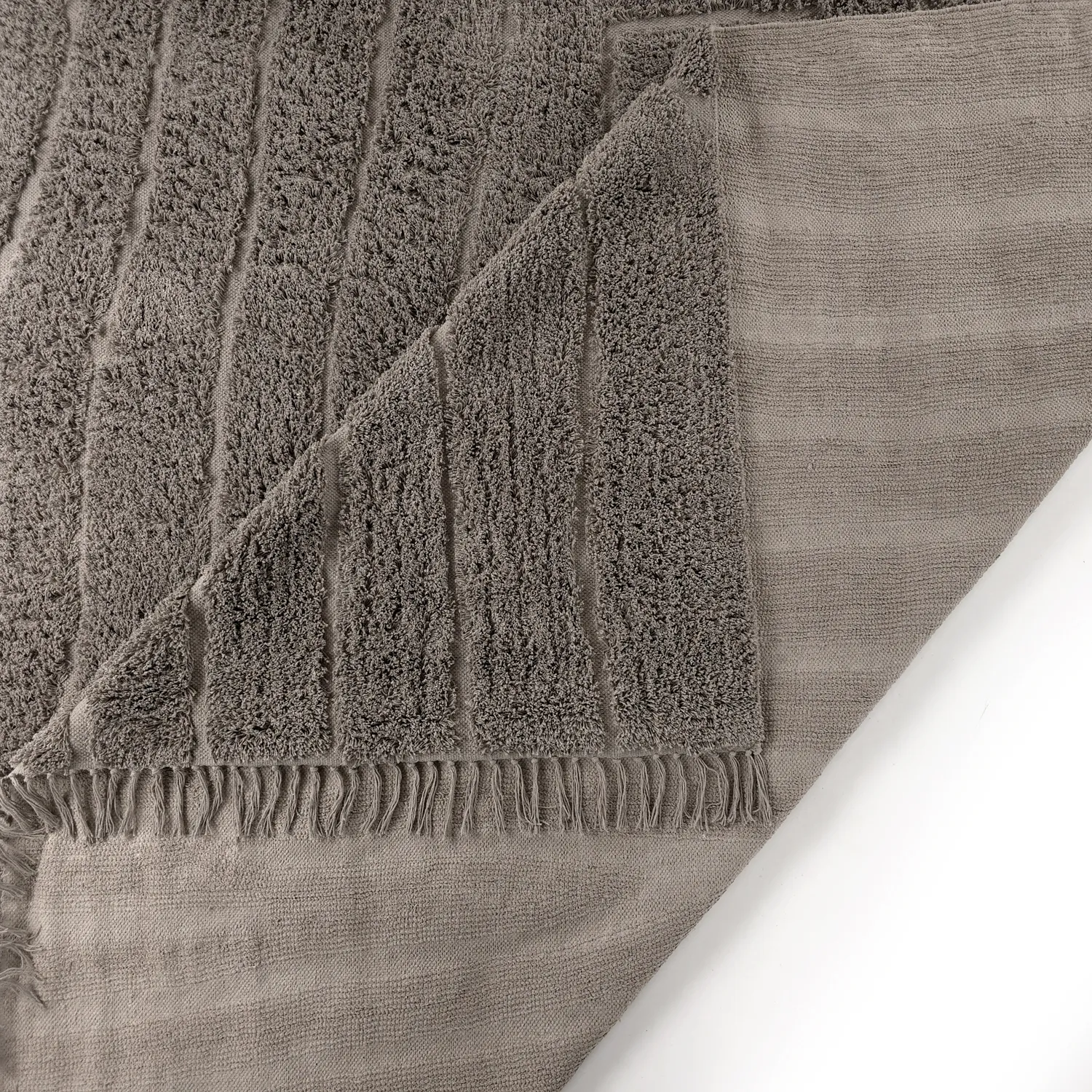 Alfombras de pelo largo - Farley Natural Cotton Shaggy (gris pardo)