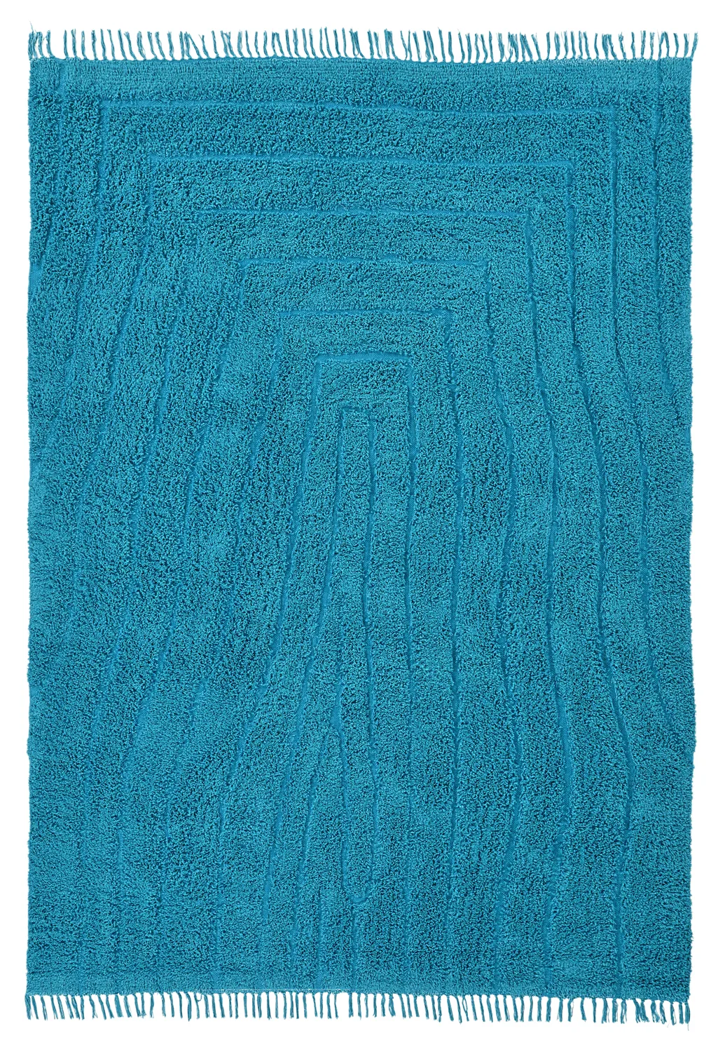 Alfombras de pelo largo - Farley Natural Cotton Shaggy (turquesa)