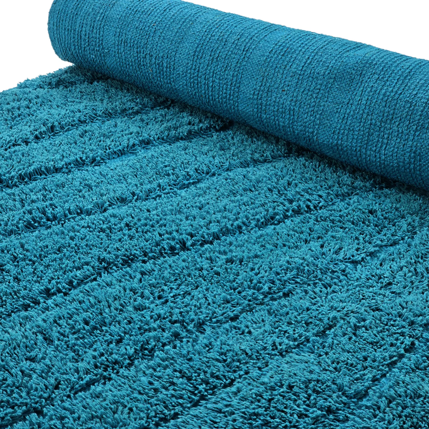 Alfombras de pelo largo - Farley Natural Cotton Shaggy (turquesa)