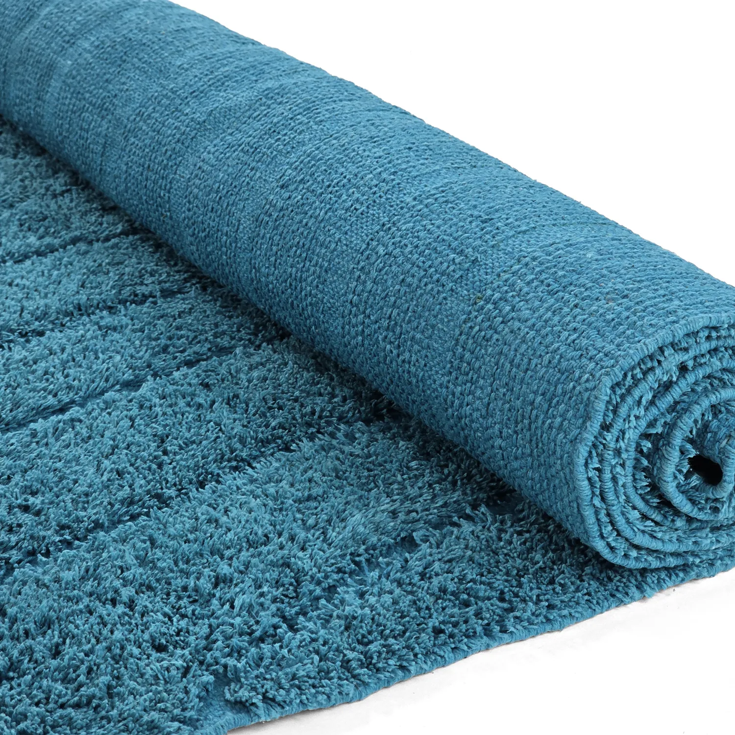 Alfombras de pelo largo - Farley Natural Cotton Shaggy (turquesa)