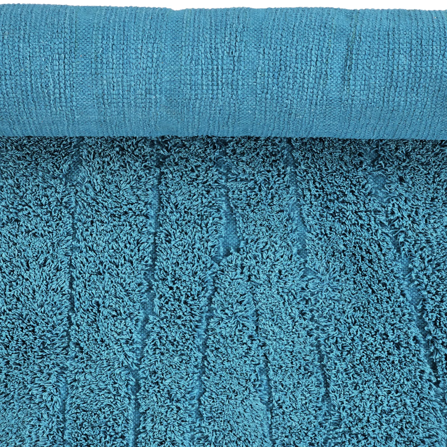 Alfombras de pelo largo - Farley Natural Cotton Shaggy (turquesa)