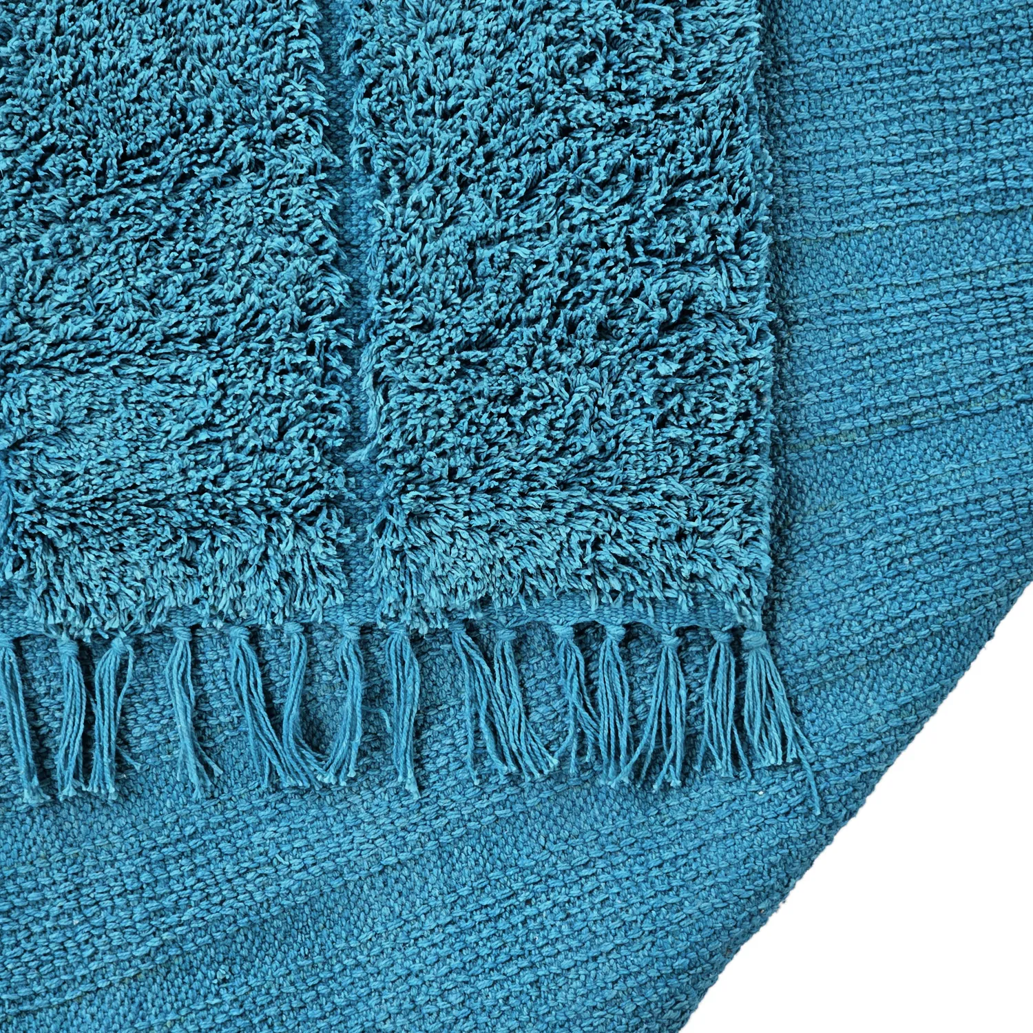 Alfombras de pelo largo - Farley Natural Cotton Shaggy (turquesa)