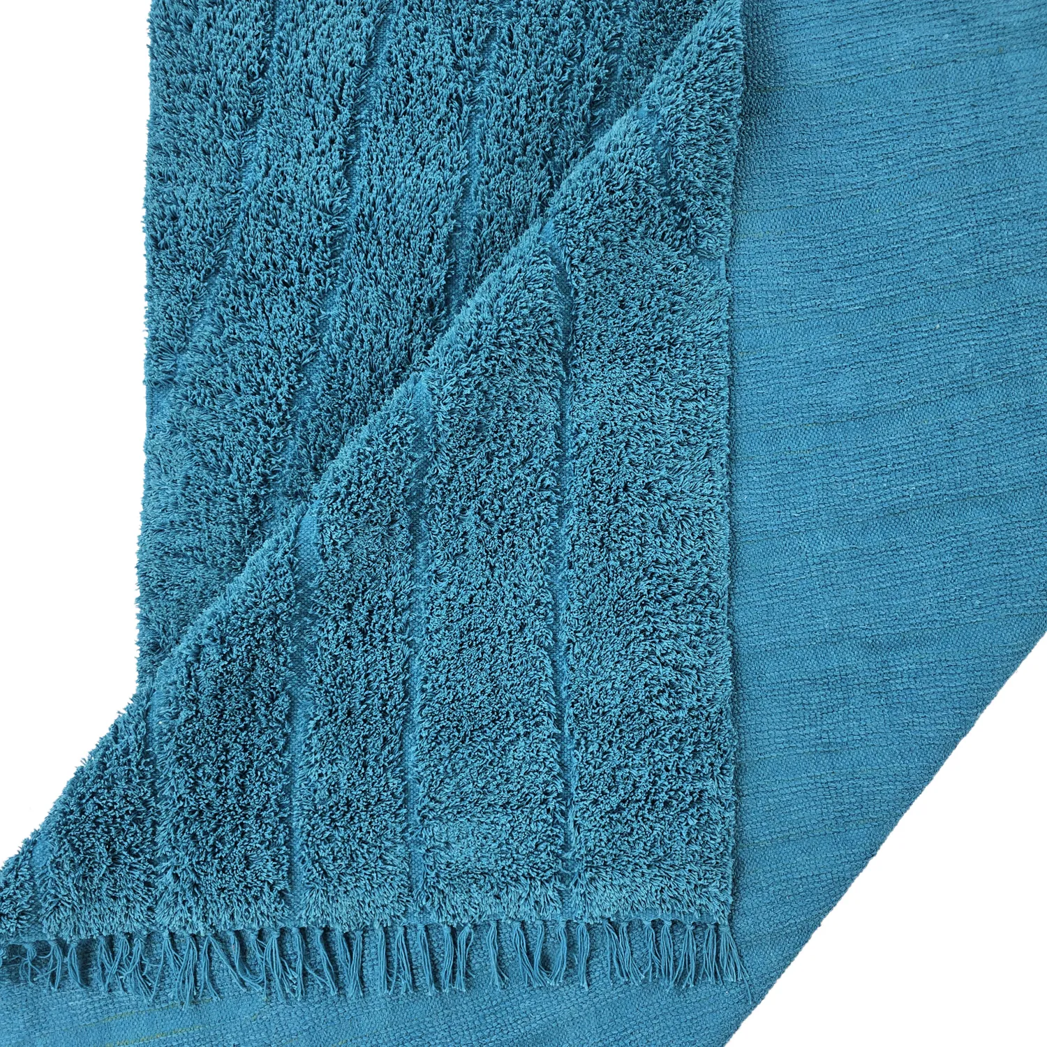 Alfombras de pelo largo - Farley Natural Cotton Shaggy (turquesa)