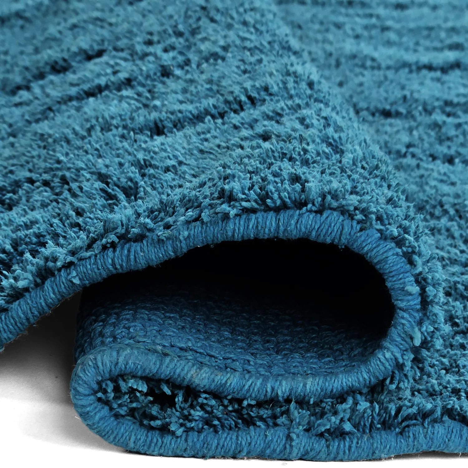 Alfombras redondeadas - Farley Natural Cotton Shaggy (turquesa)