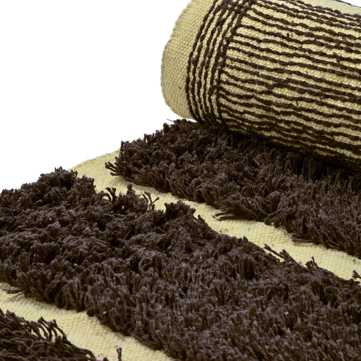 Alfombras de pelo largo - Ikara Natural Cotton Shaggy (marrón)