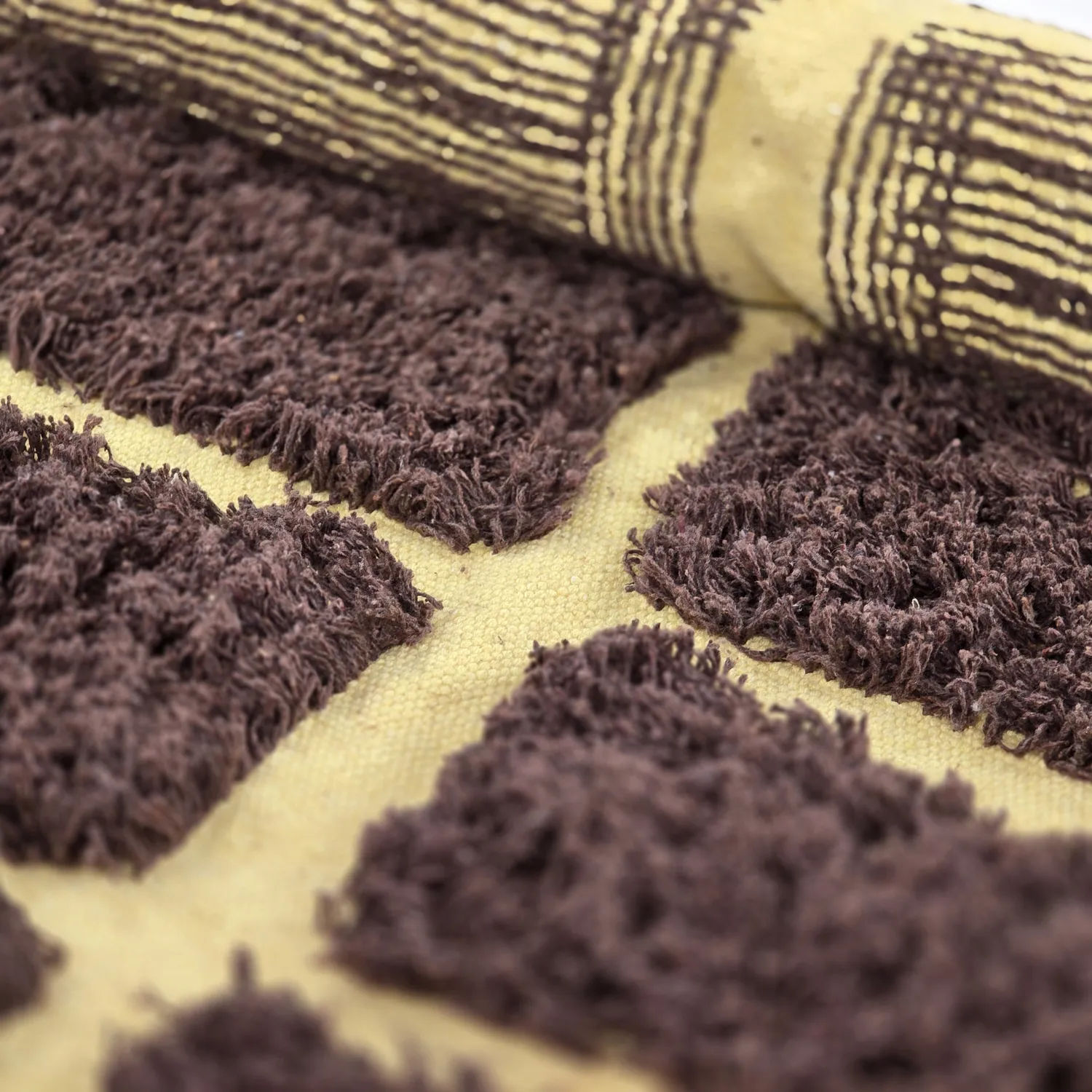 Alfombras redondeadas - Ikara Natural Cotton Shaggy (marrón)