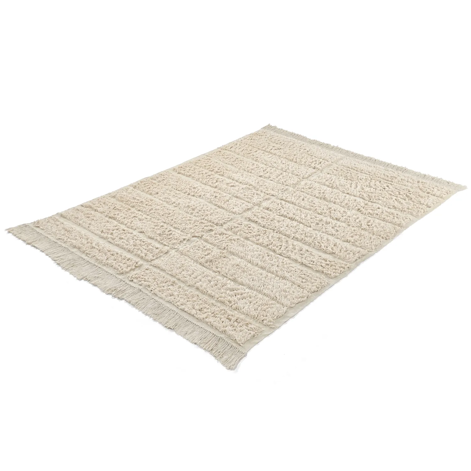 Alfombras de pelo largo - Ikara Natural Cotton Shaggy (crema)