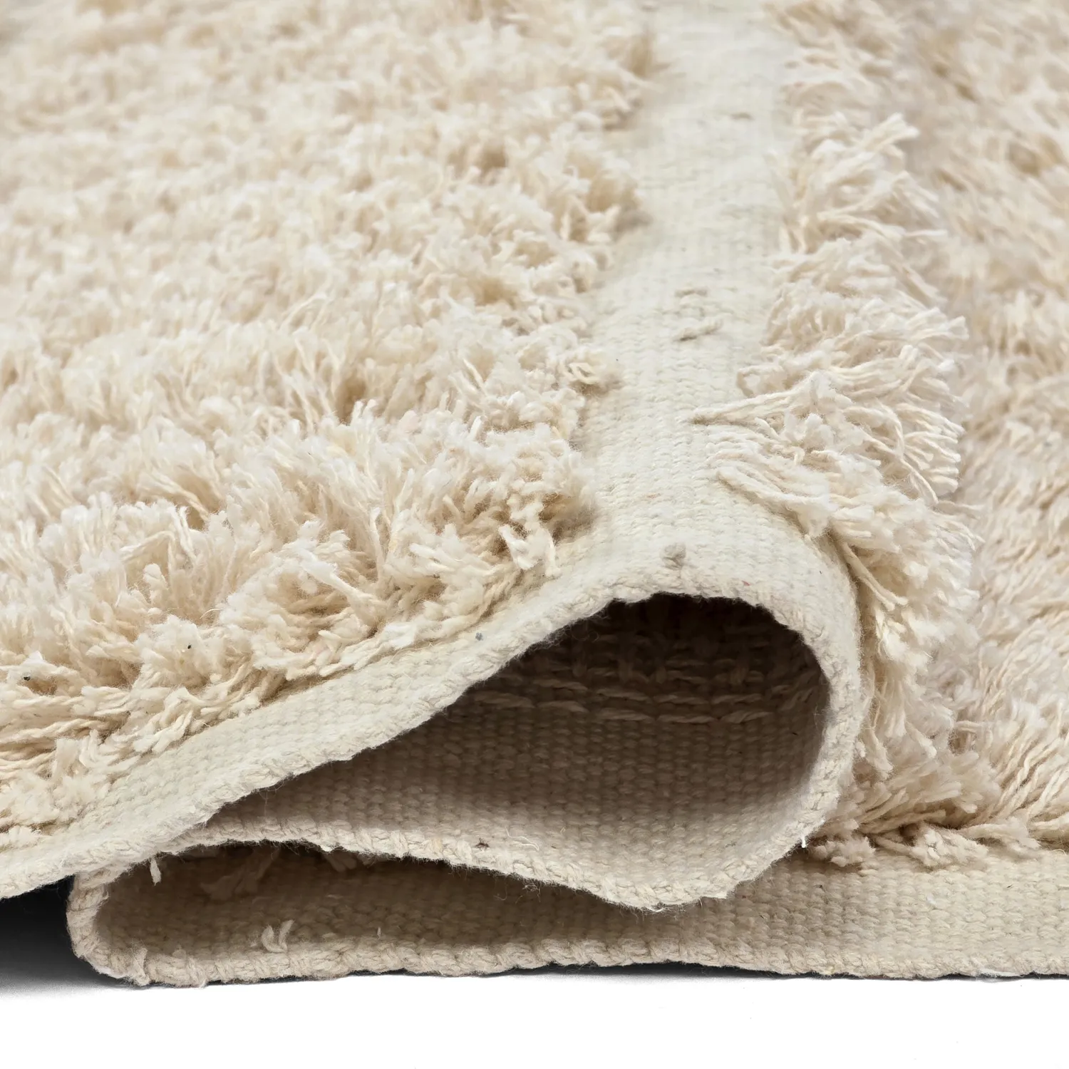 Alfombras de pelo largo - Ikara Natural Cotton Shaggy (crema)