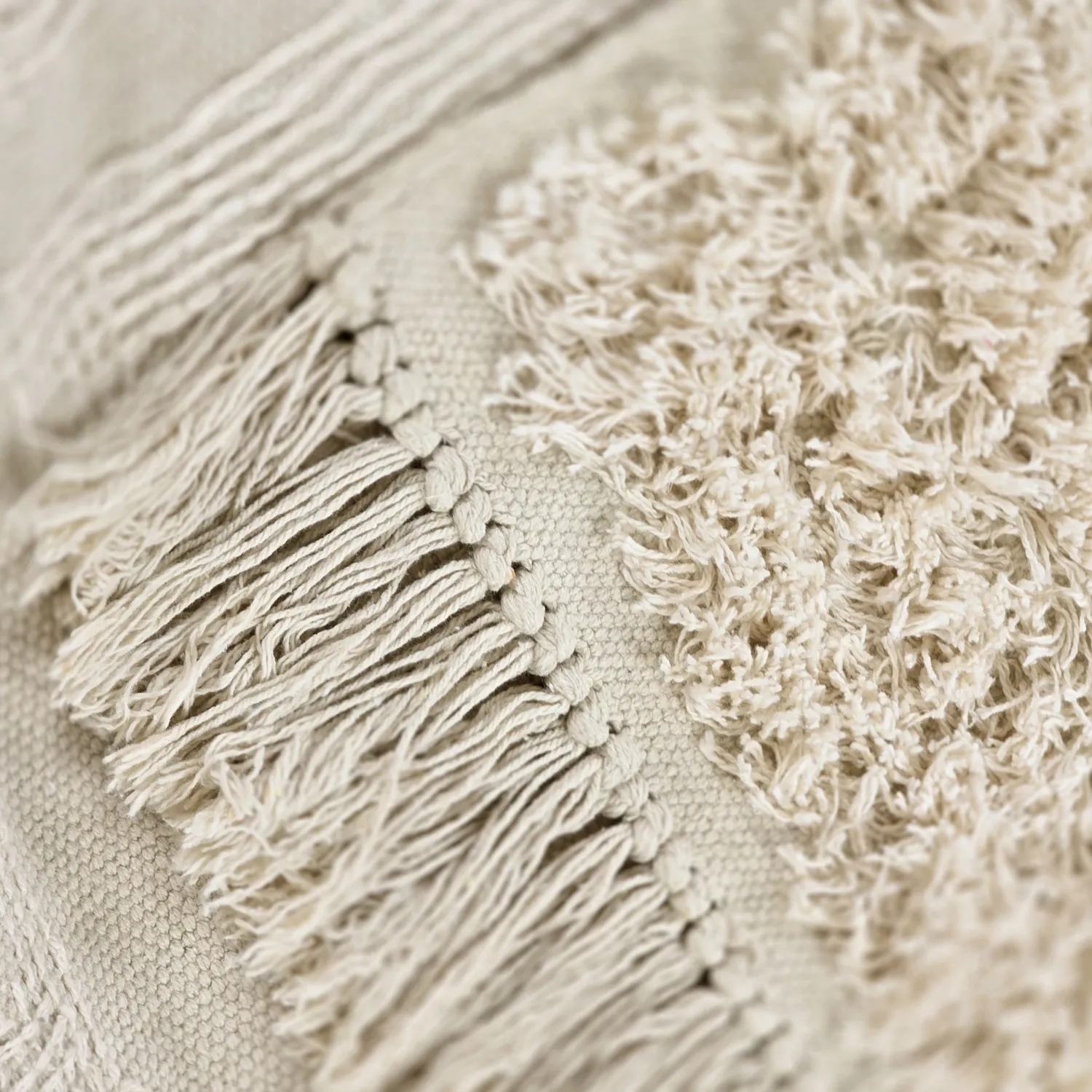 Alfombras de pelo largo - Ikara Natural Cotton Shaggy (crema)