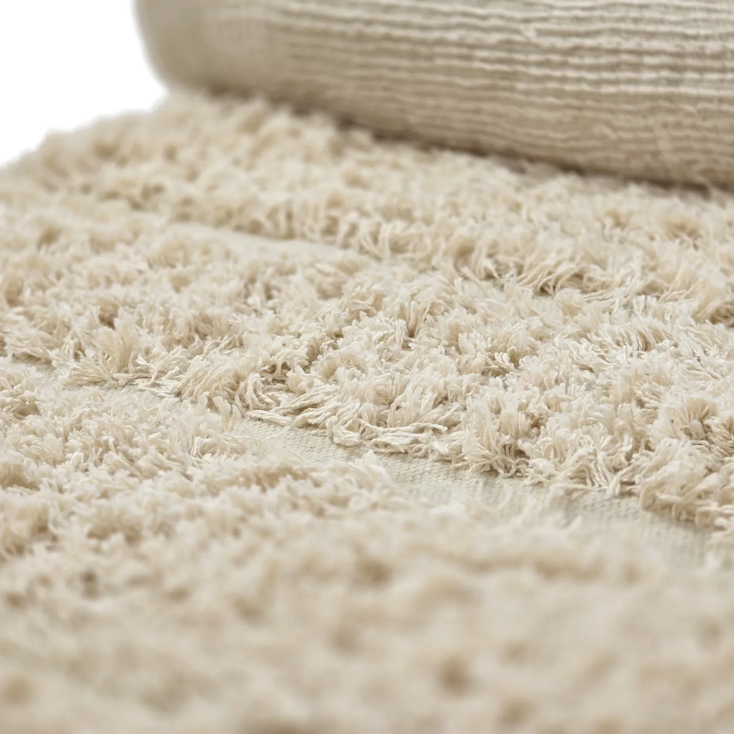 Alfombras de pelo largo - Ikara Natural Cotton Shaggy (crema)