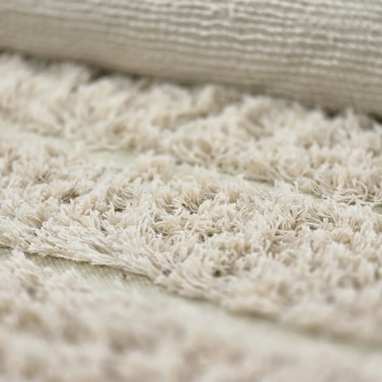 Alfombras redondeadas - Ikara Natural Cotton Shaggy (crema)