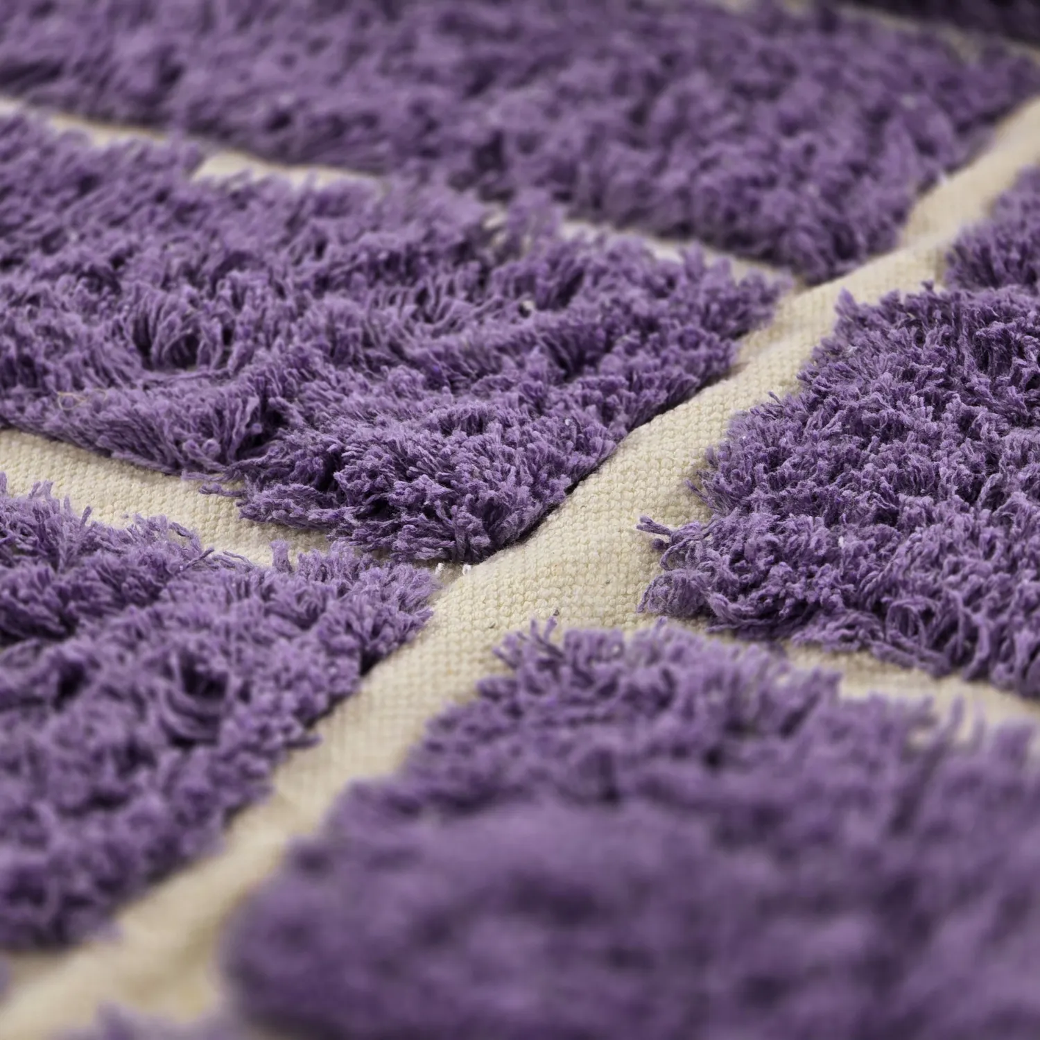 Alfombras de pelo largo - Ikara Natural Cotton Shaggy (púrpura)