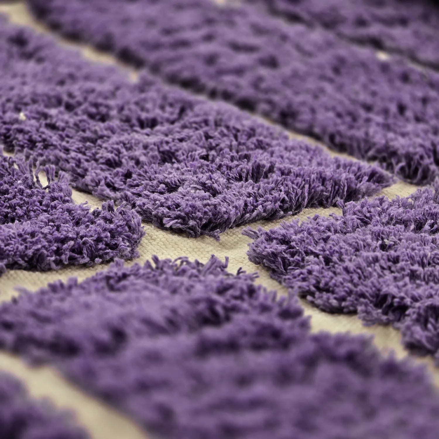 Alfombras redondeadas - Ikara Natural Cotton Shaggy (púrpura)