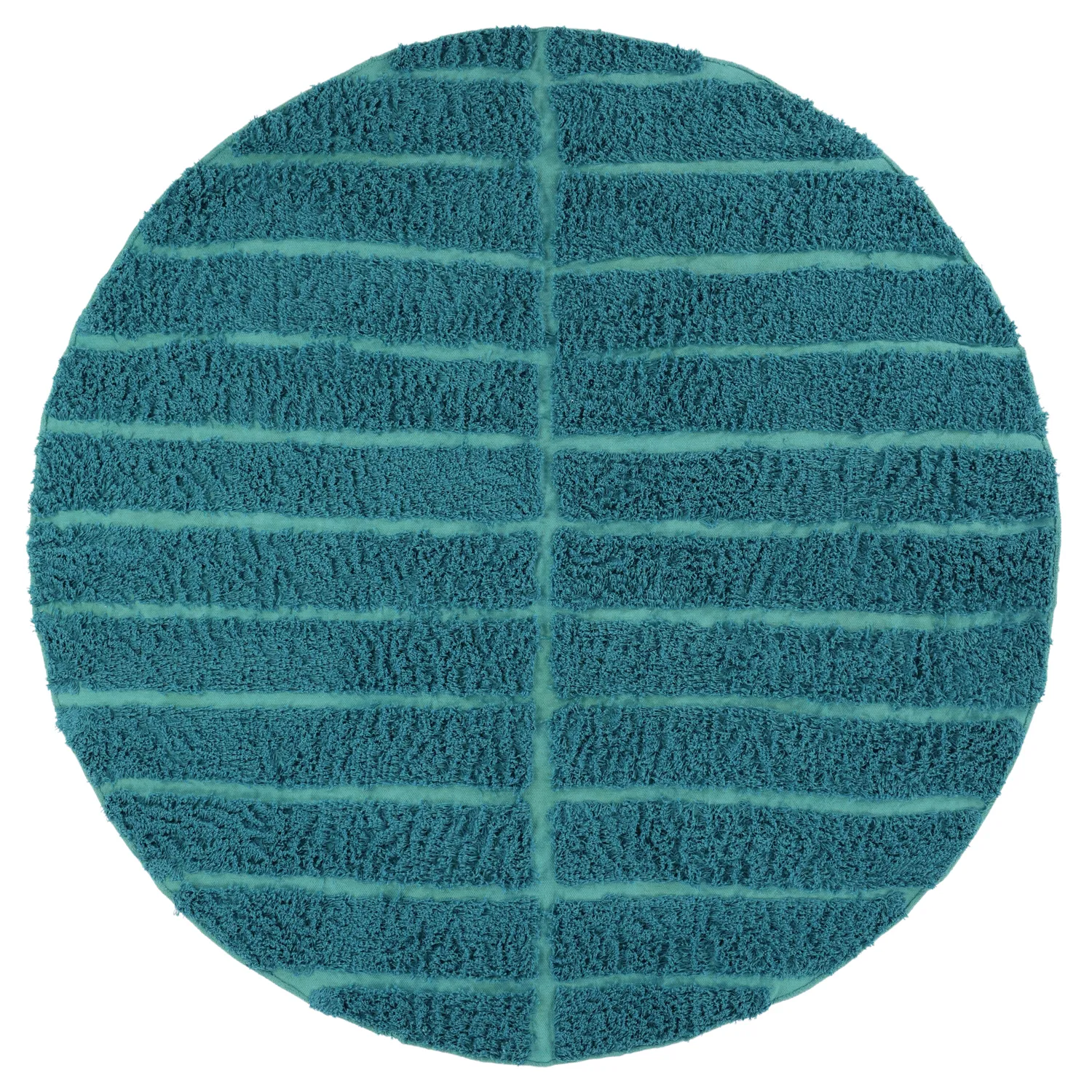 Alfombras redondeadas - Ikara Natural Cotton Shaggy (turquesa)