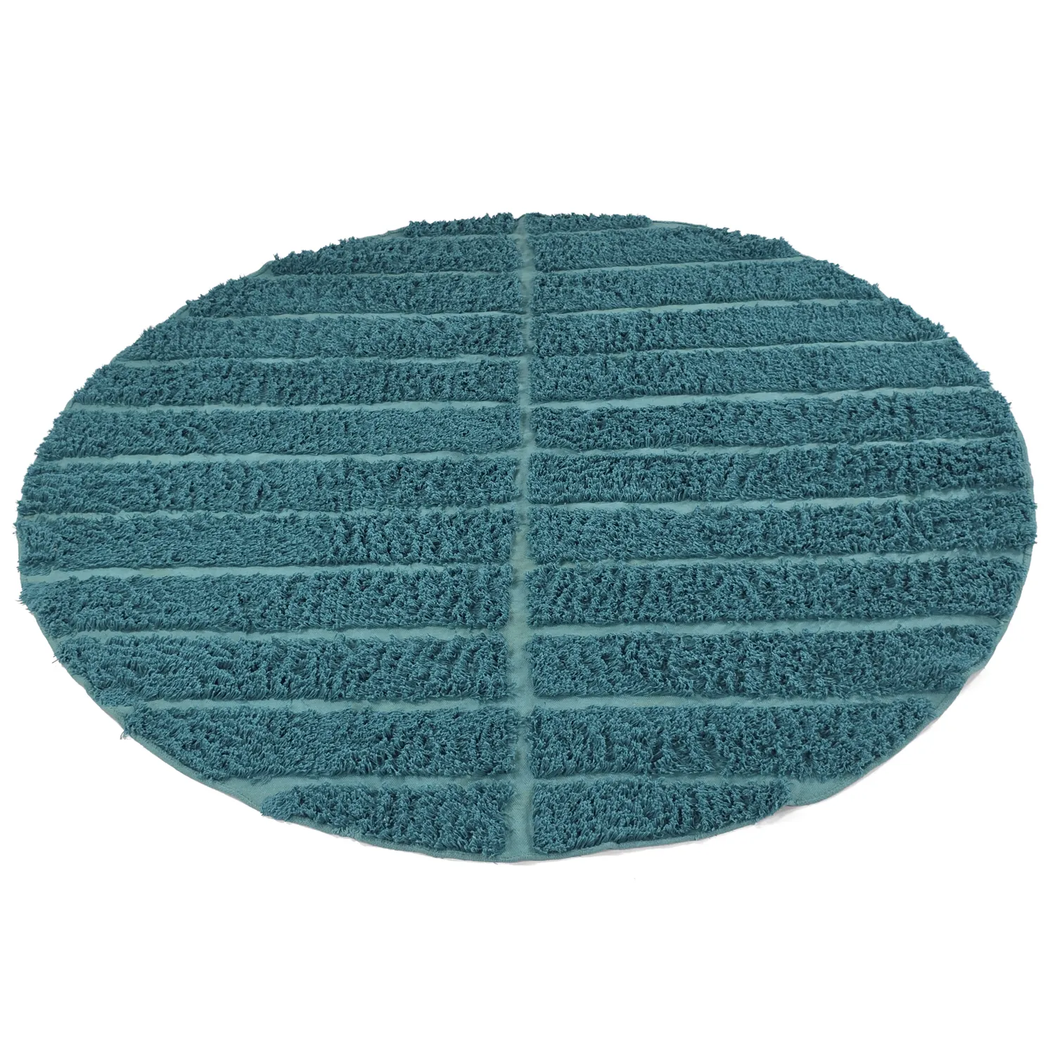 Alfombras redondeadas - Ikara Natural Cotton Shaggy (turquesa)
