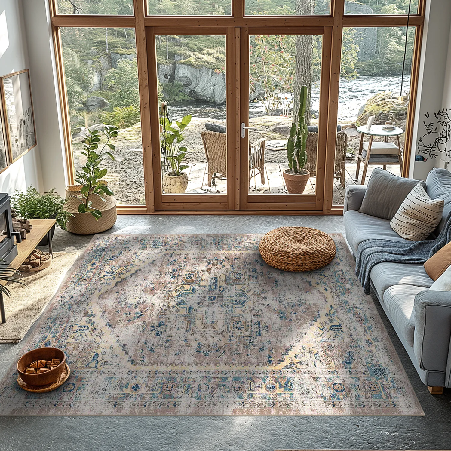 Alfombra Wilton - Javis (azul/multicolor)