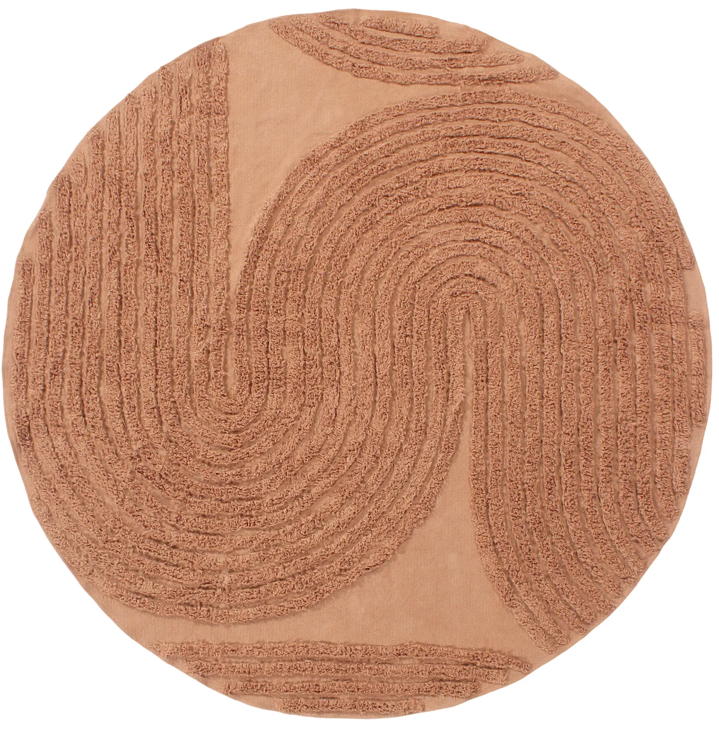 Alfombras redondeadas - Jovie Natural Cotton Shaggy (terracota)