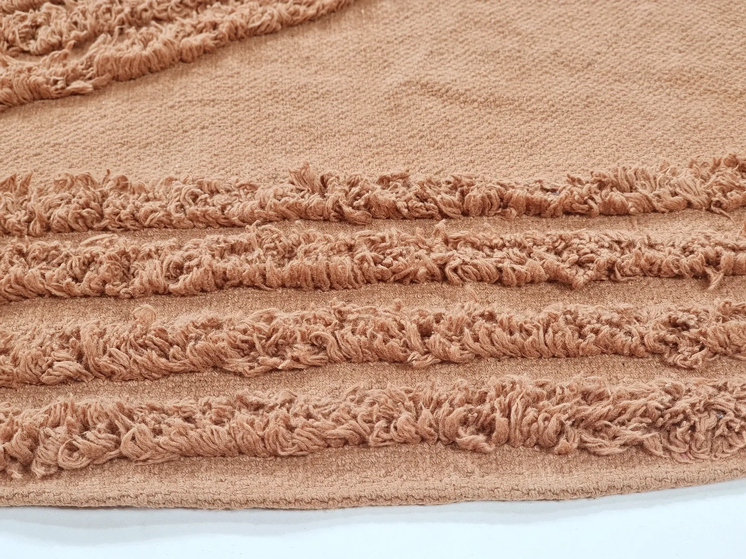 Alfombras redondeadas - Jovie Natural Cotton Shaggy (terracota)