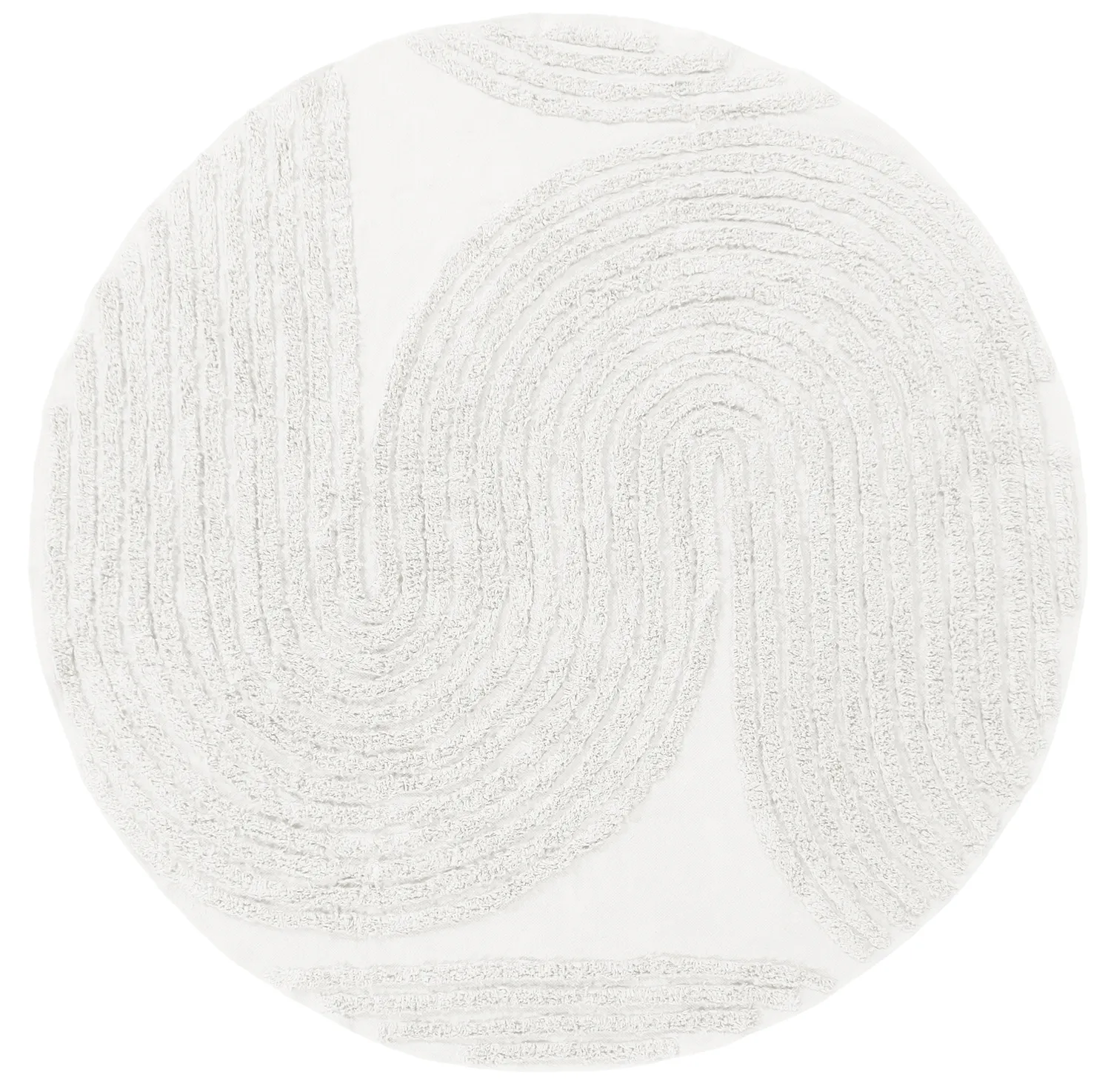 Alfombras redondeadas - Jovie Natural Cotton Shaggy (offwhite)