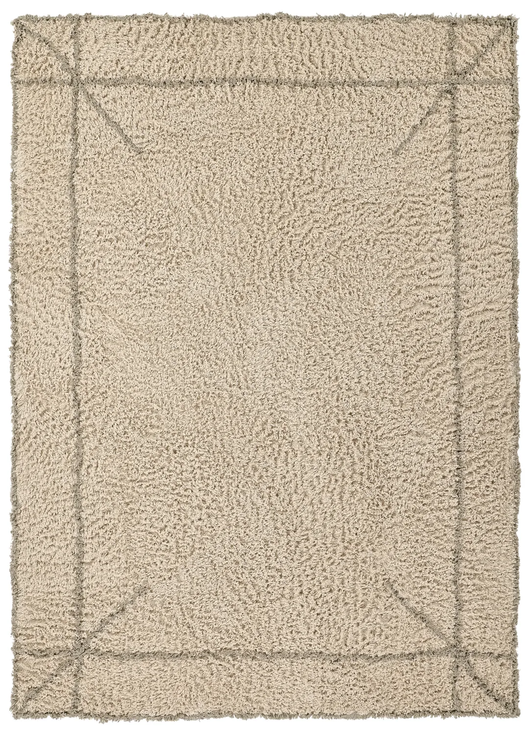 Alfombras de pelo largo - Kairi Natural Cotton Shaggy (beige/topo)