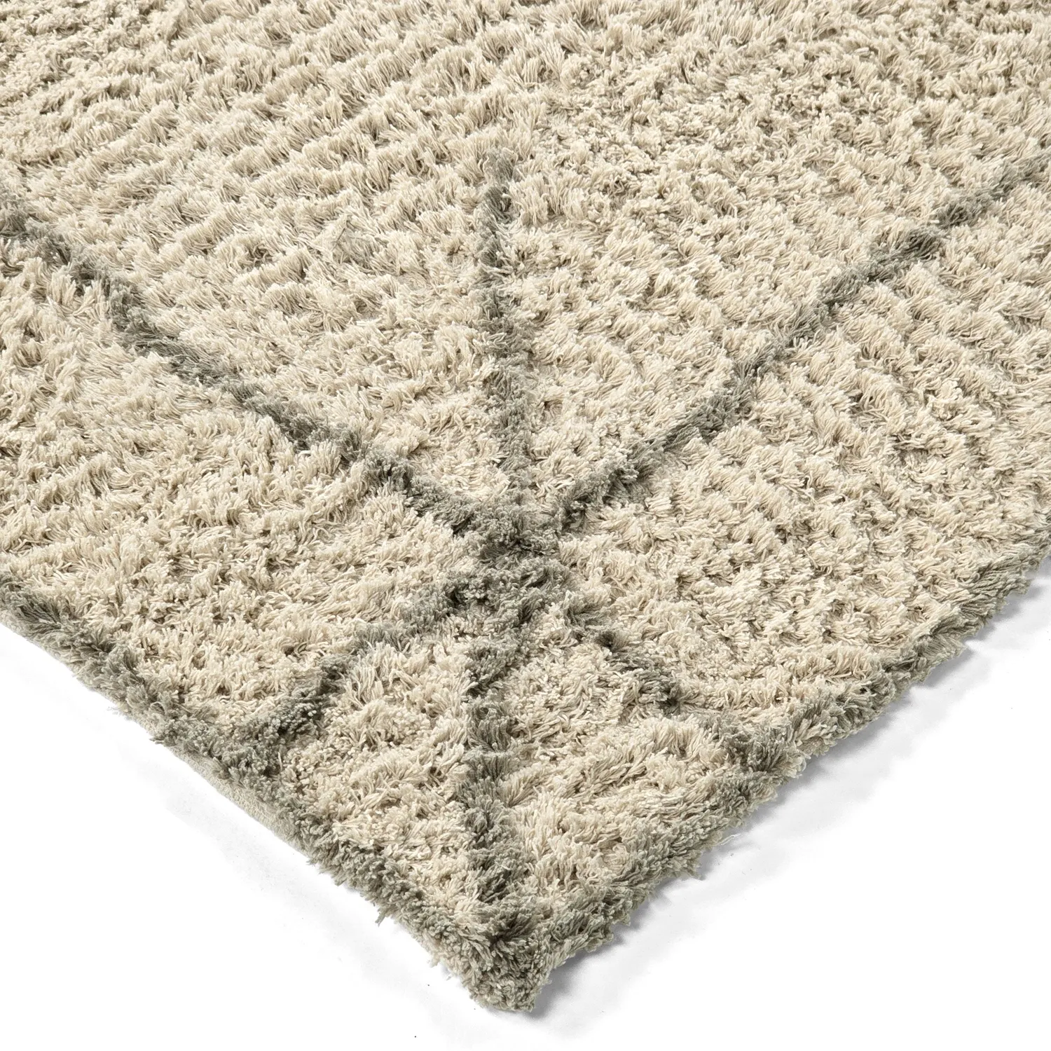 Alfombras de pelo largo - Kairi Natural Cotton Shaggy (beige/topo)
