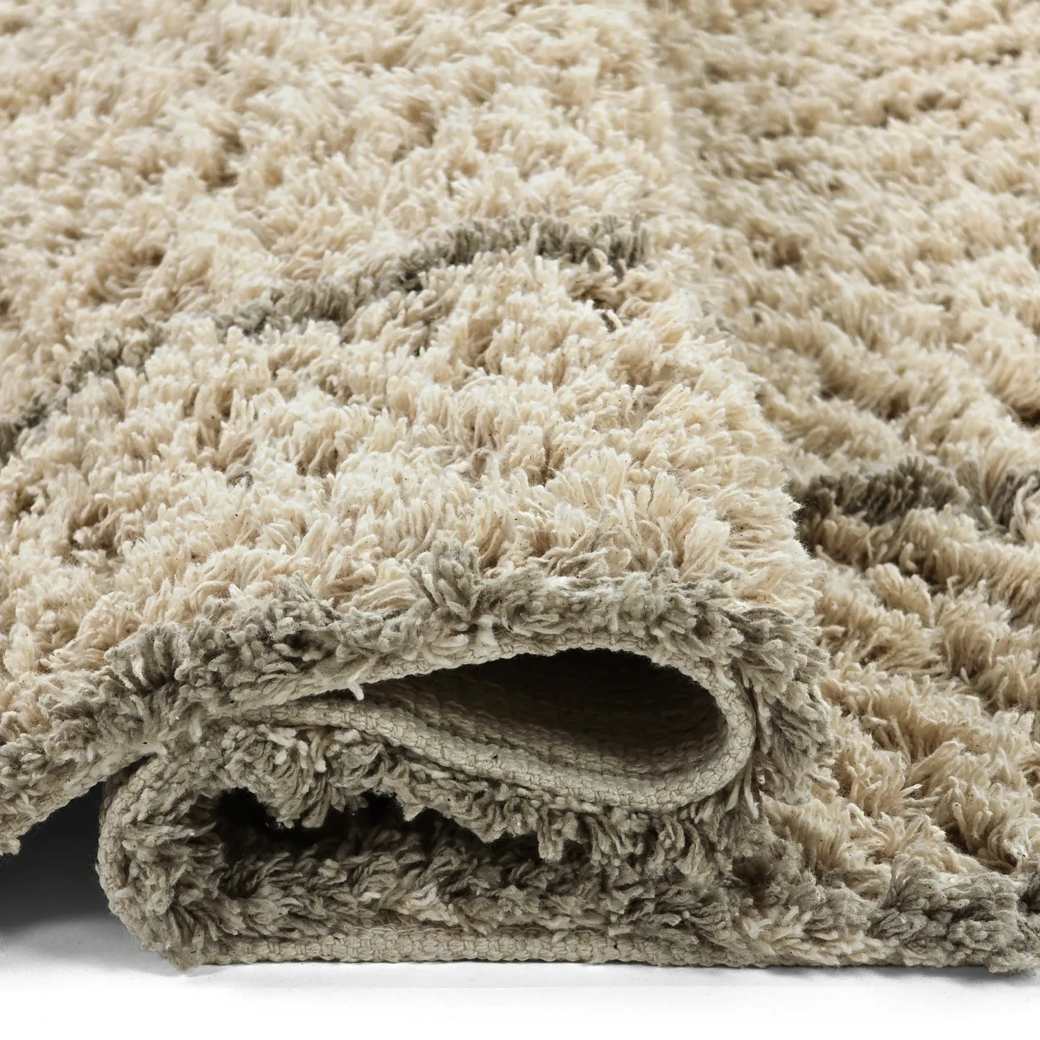 Alfombras de pelo largo - Kairi Natural Cotton Shaggy (beige/topo)